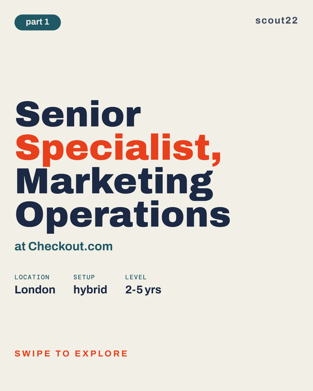 Senior Specialist, Marketing Operations at Checkout.com