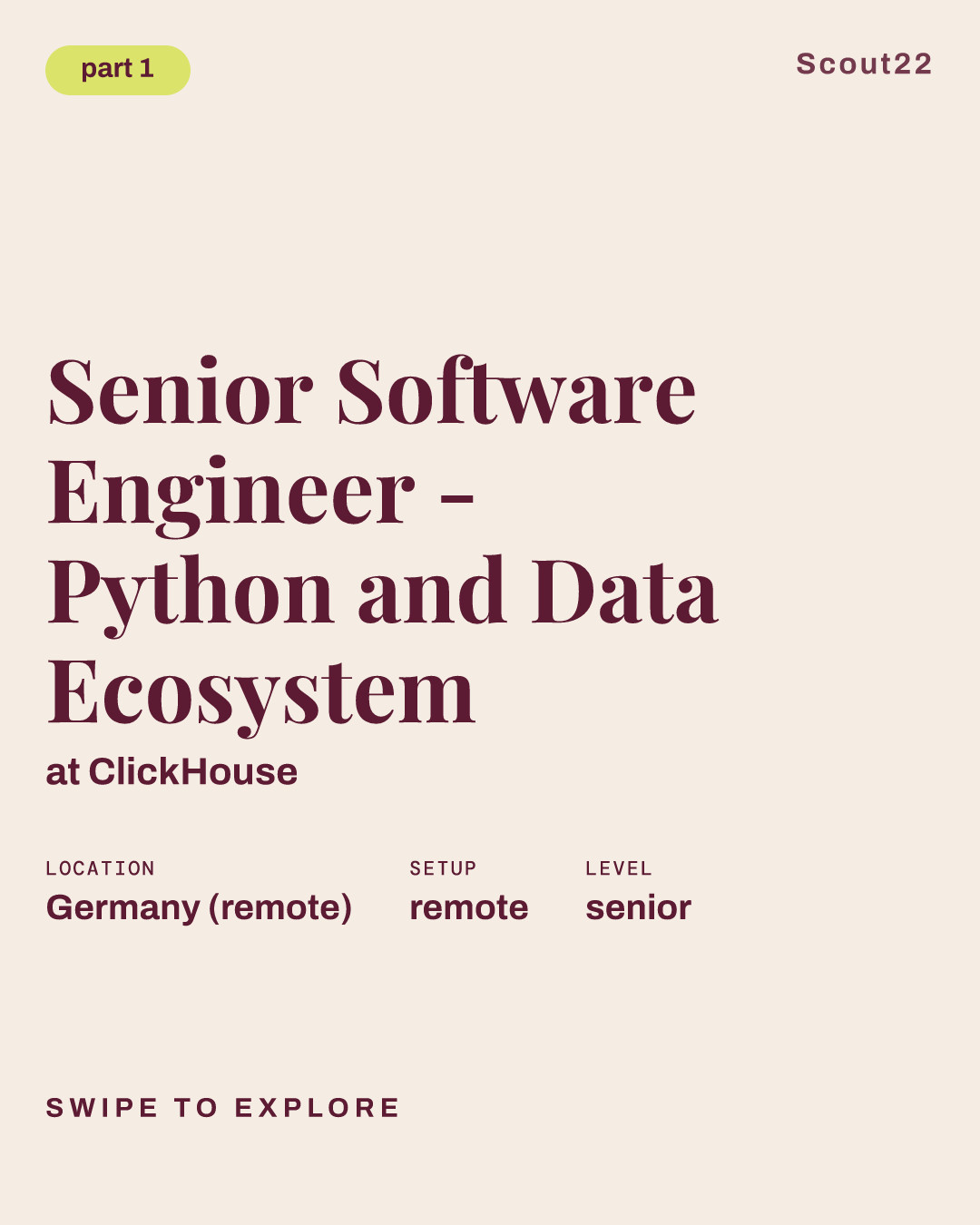 Senior Software Engineer - Python and Data Ecosystem at ClickHouse