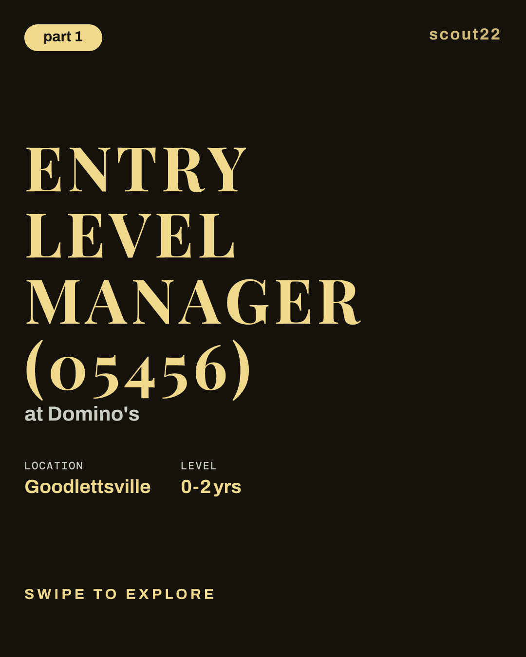 Entry Level  Manager (05456) at Domino's