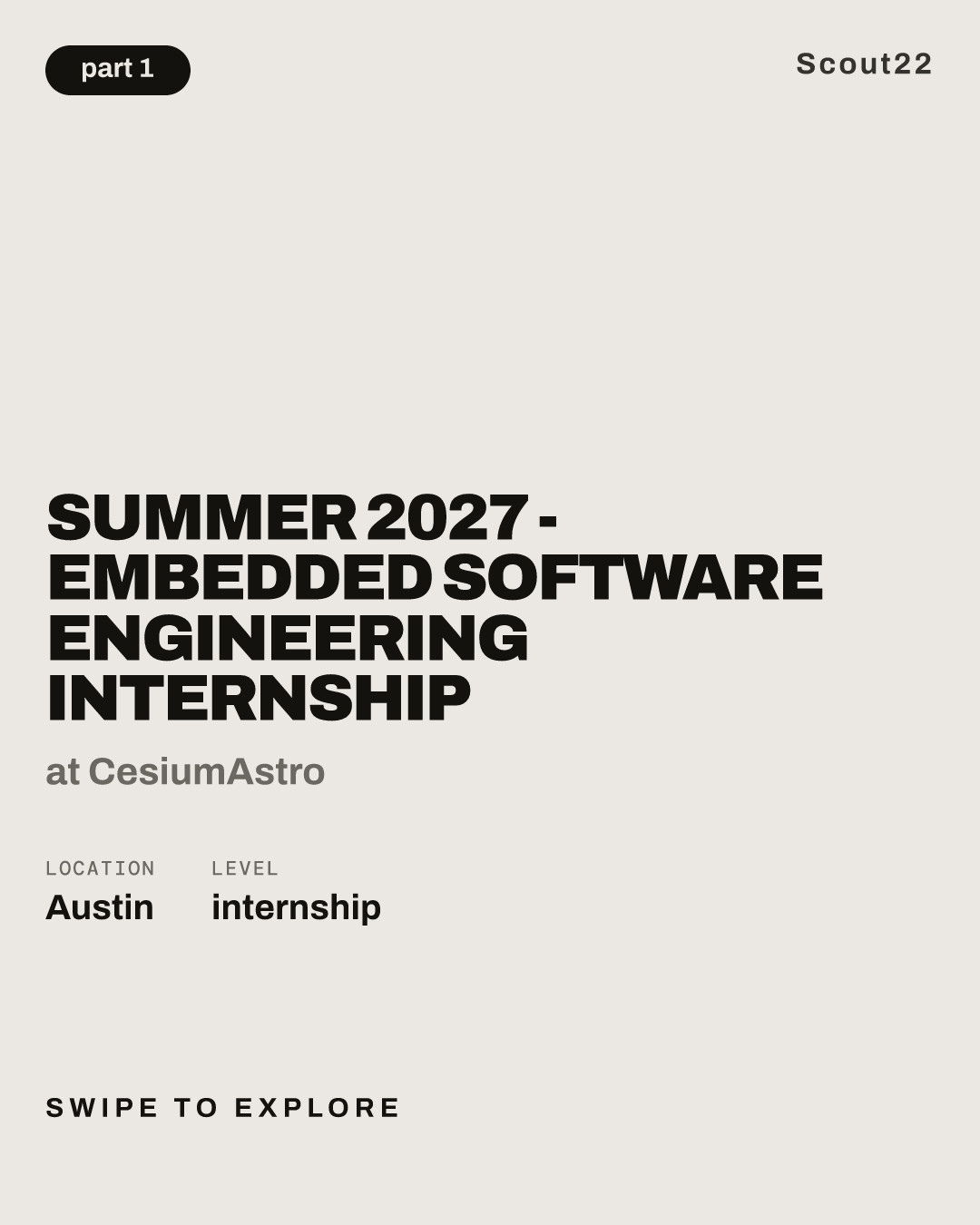 Summer 2027 - Embedded Software Engineering Internship at CesiumAstro