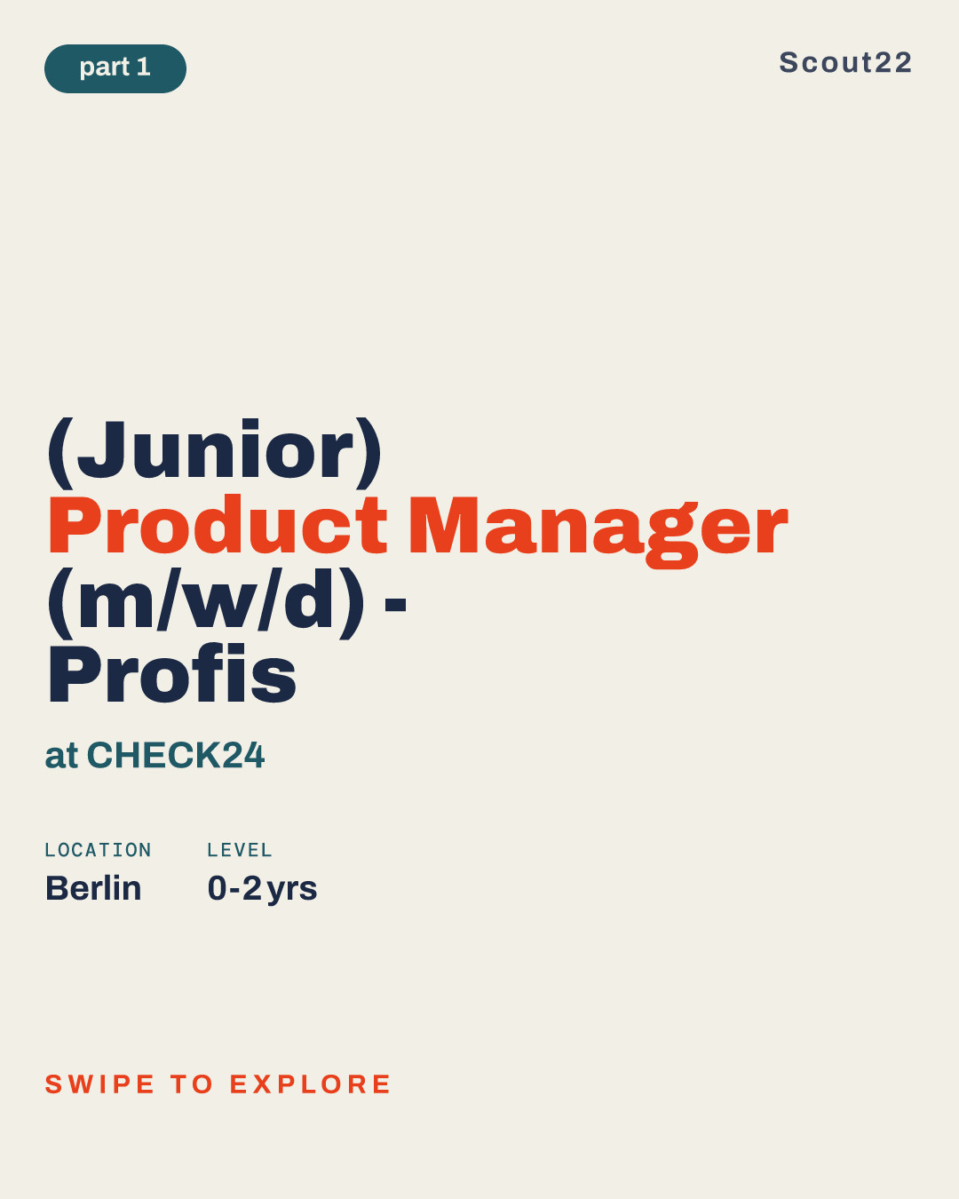 (Junior) Product Manager (m/w/d) - Profis at CHECK24