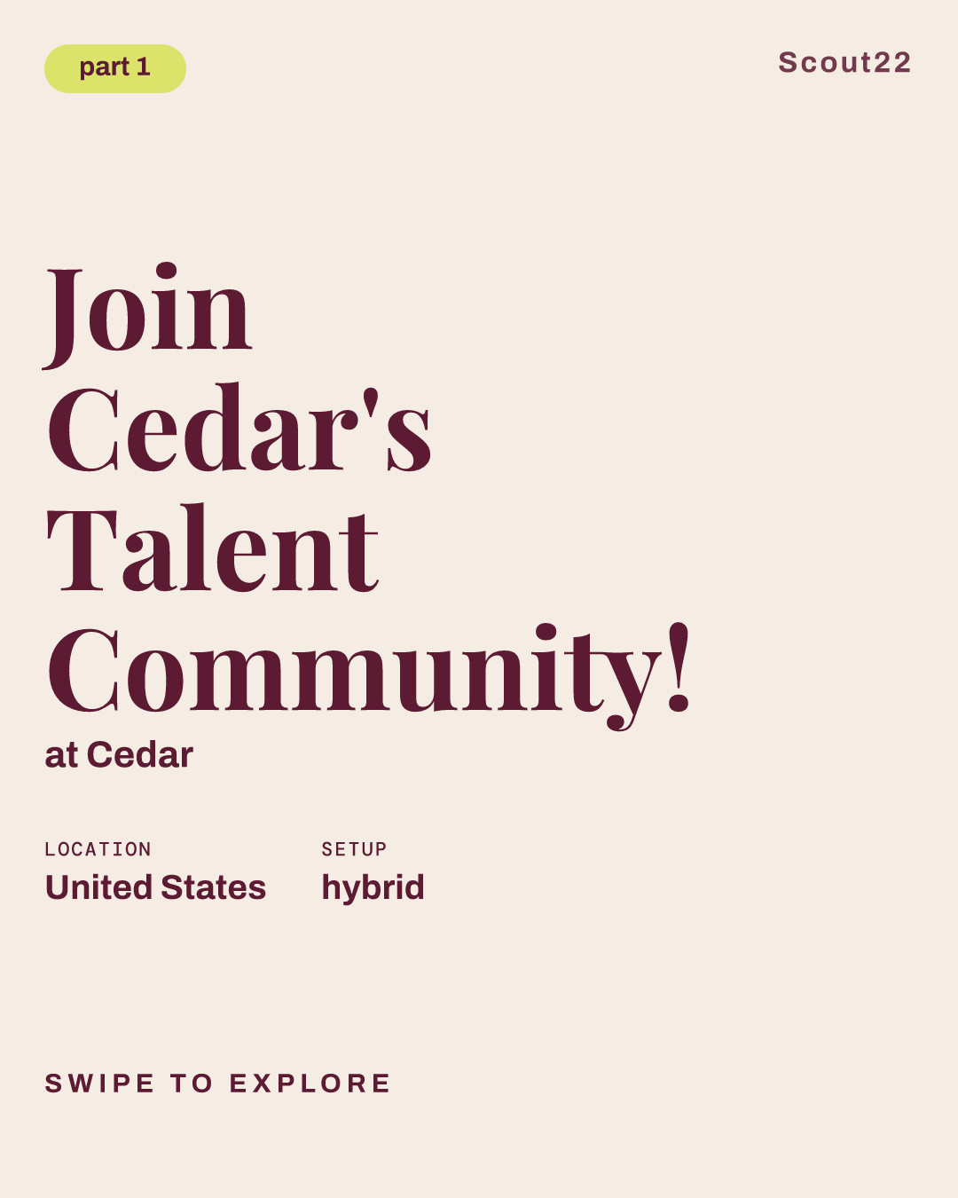 Join Cedar's Talent Community! at Cedar
