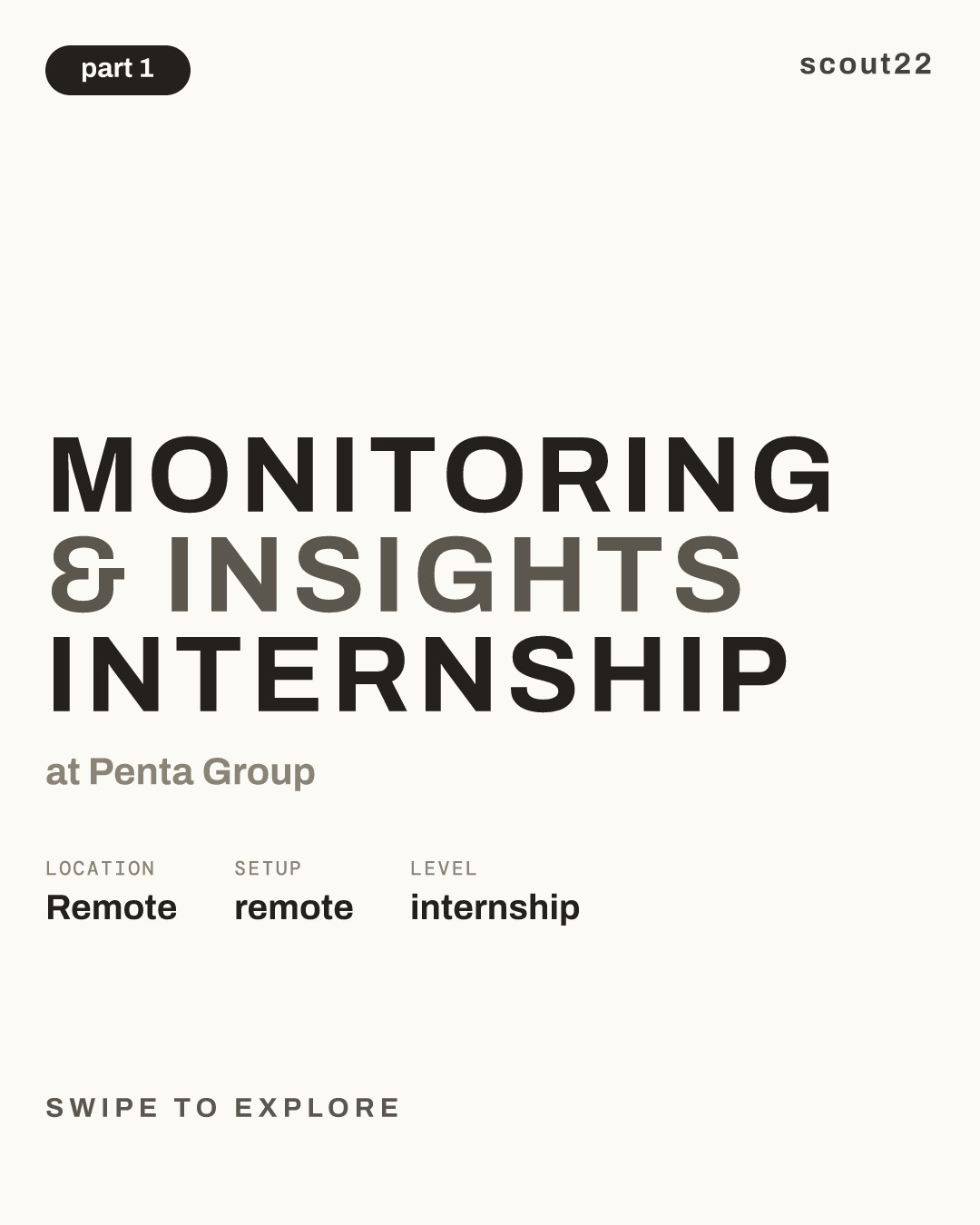 Monitoring & Insights Internship at Penta Group