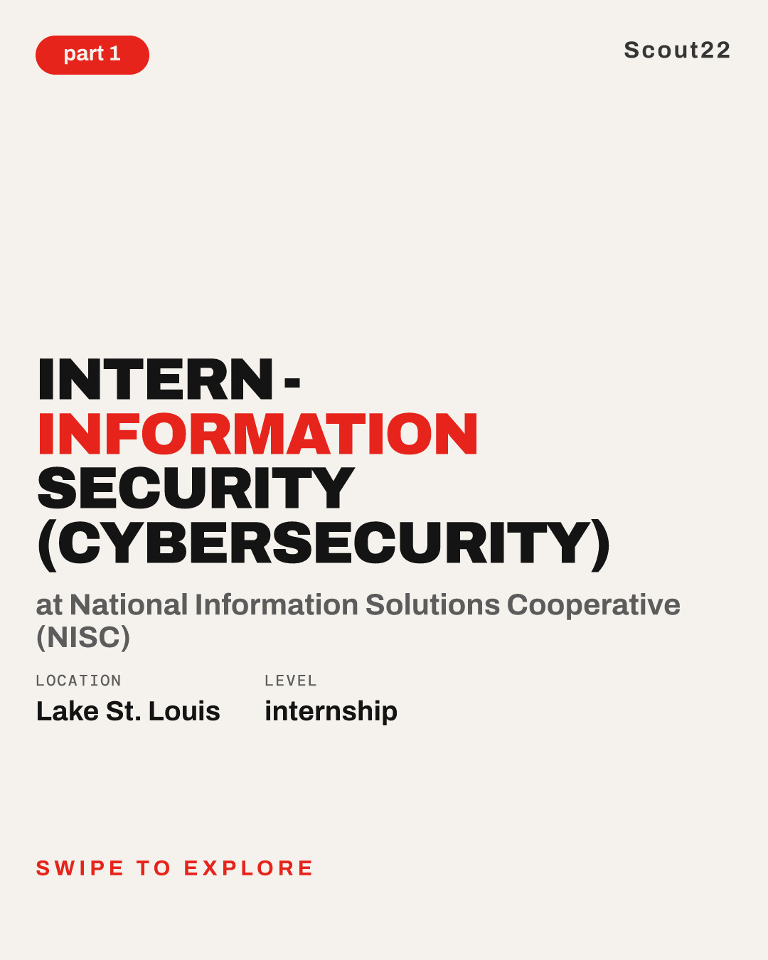 Intern - Information Security (Cybersecurity) at National Information Solutions Cooperative (NISC)