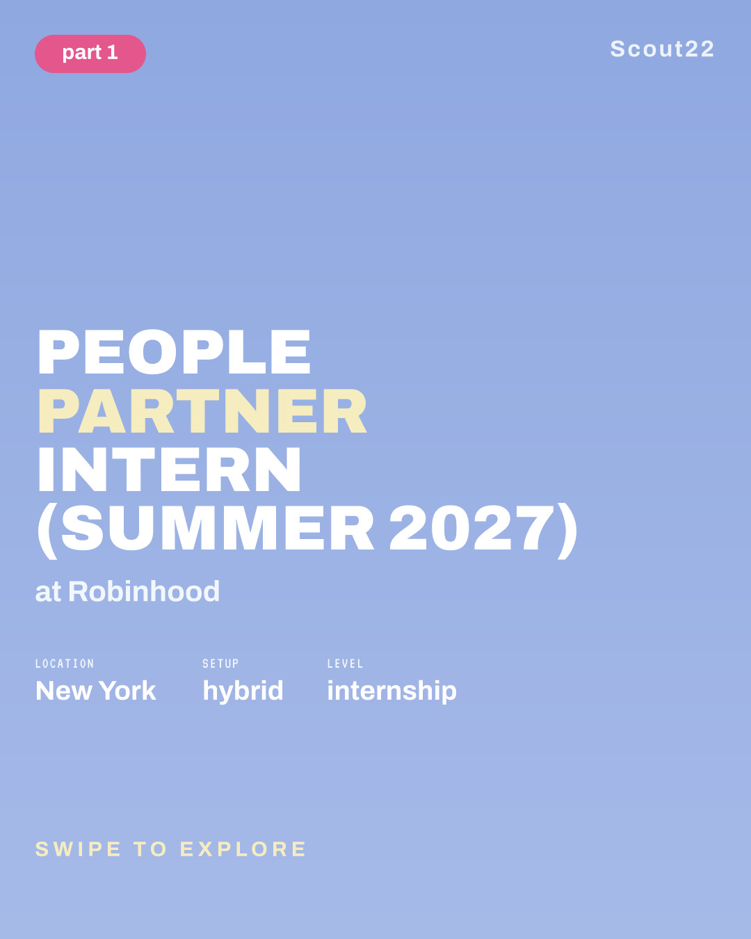 People Partner Intern (Summer 2027) at Robinhood
