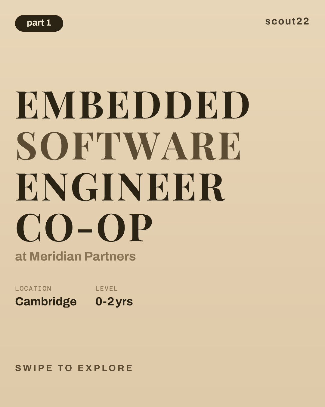 Embedded Software Engineer Co-op at Meridian Partners