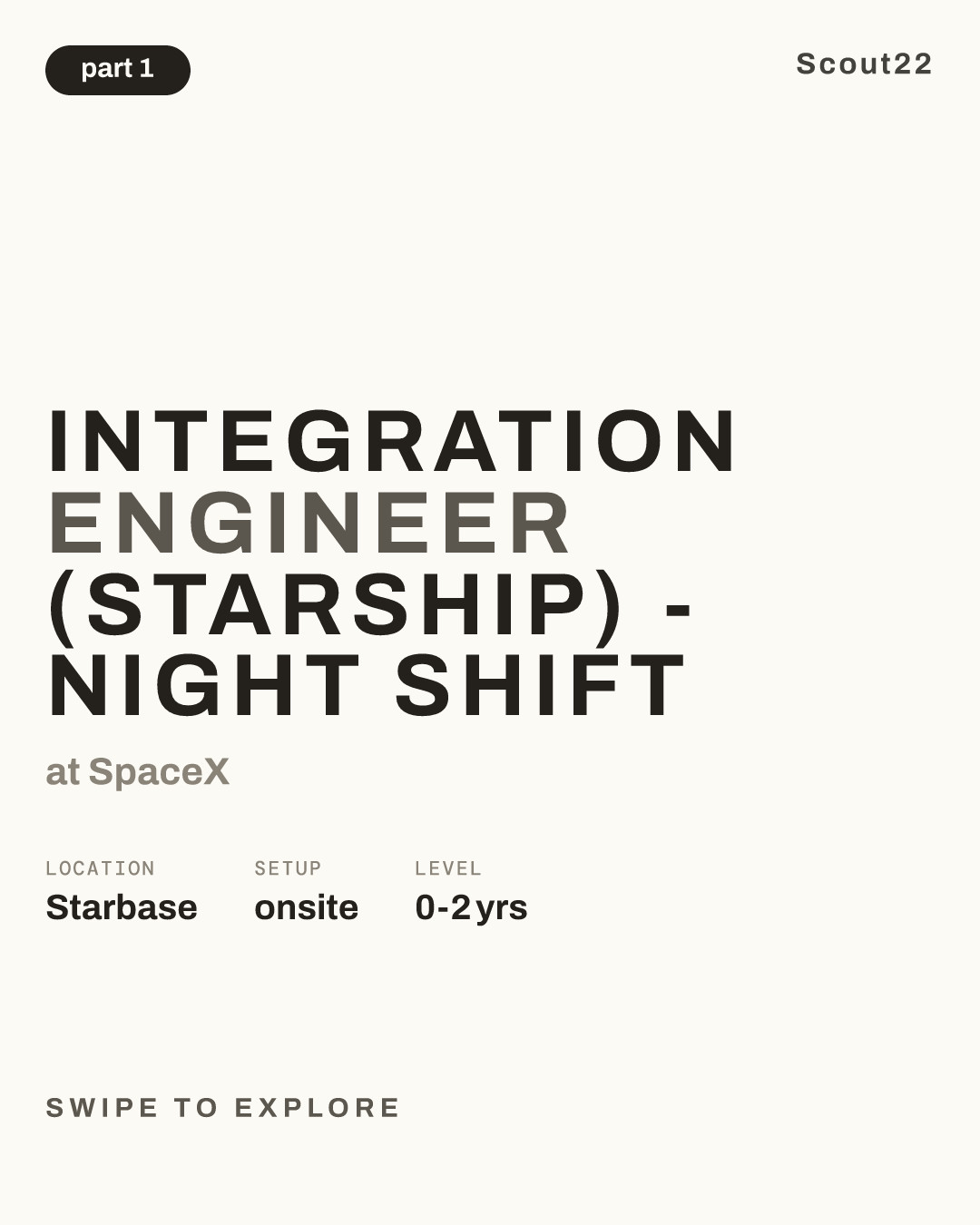 Integration Engineer (Starship) - Night Shift at SpaceX