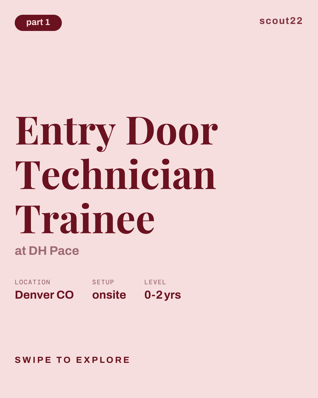 Entry Door Technician Trainee at DH Pace