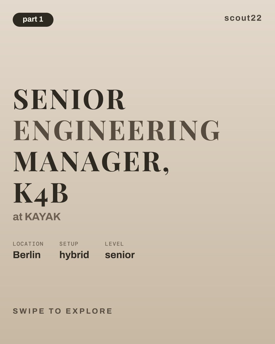 Senior Engineering Manager, K4B at KAYAK