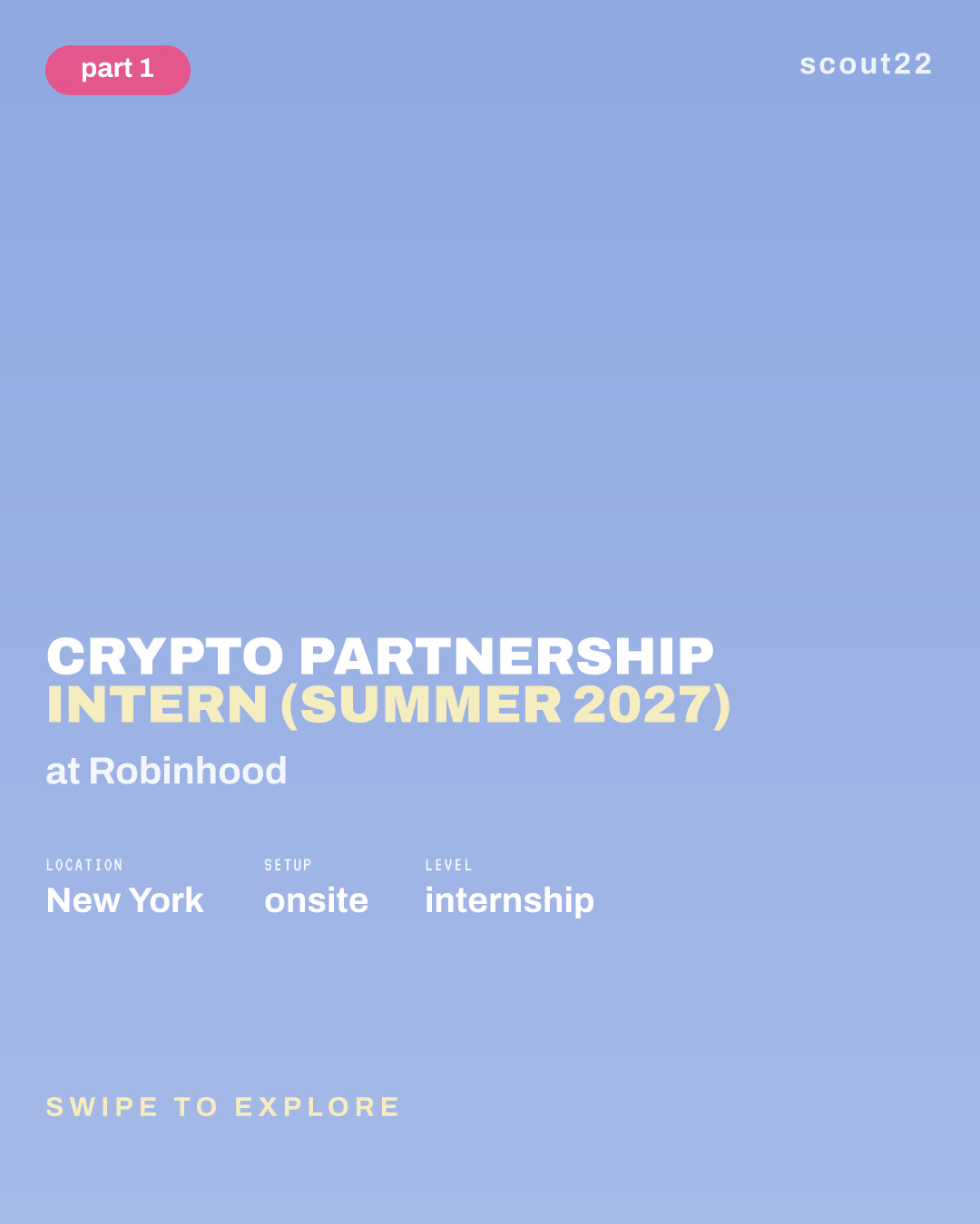 Crypto Partnership Intern (Summer 2027) at Robinhood