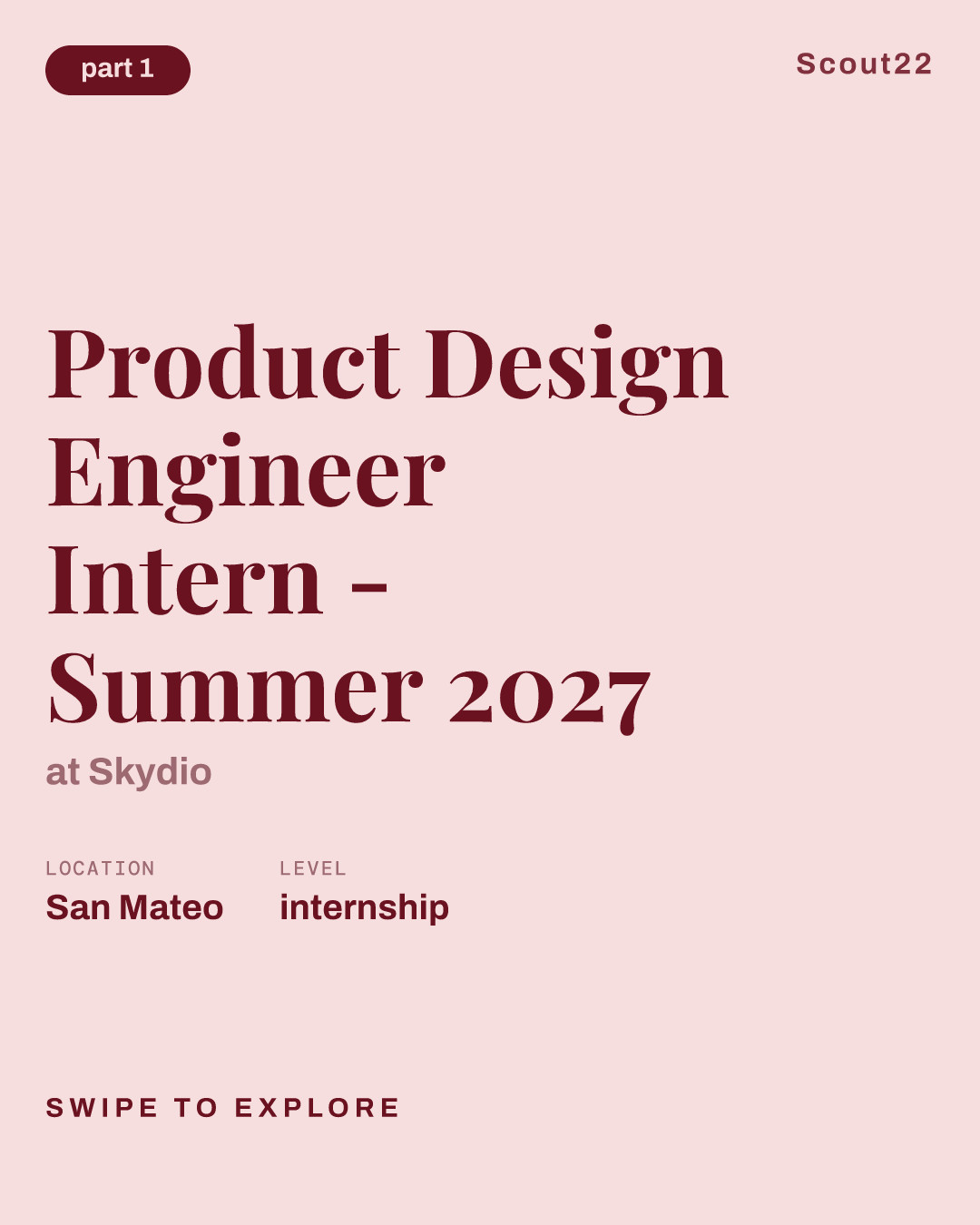 Product Design Engineer Intern - Summer 2027 at Skydio