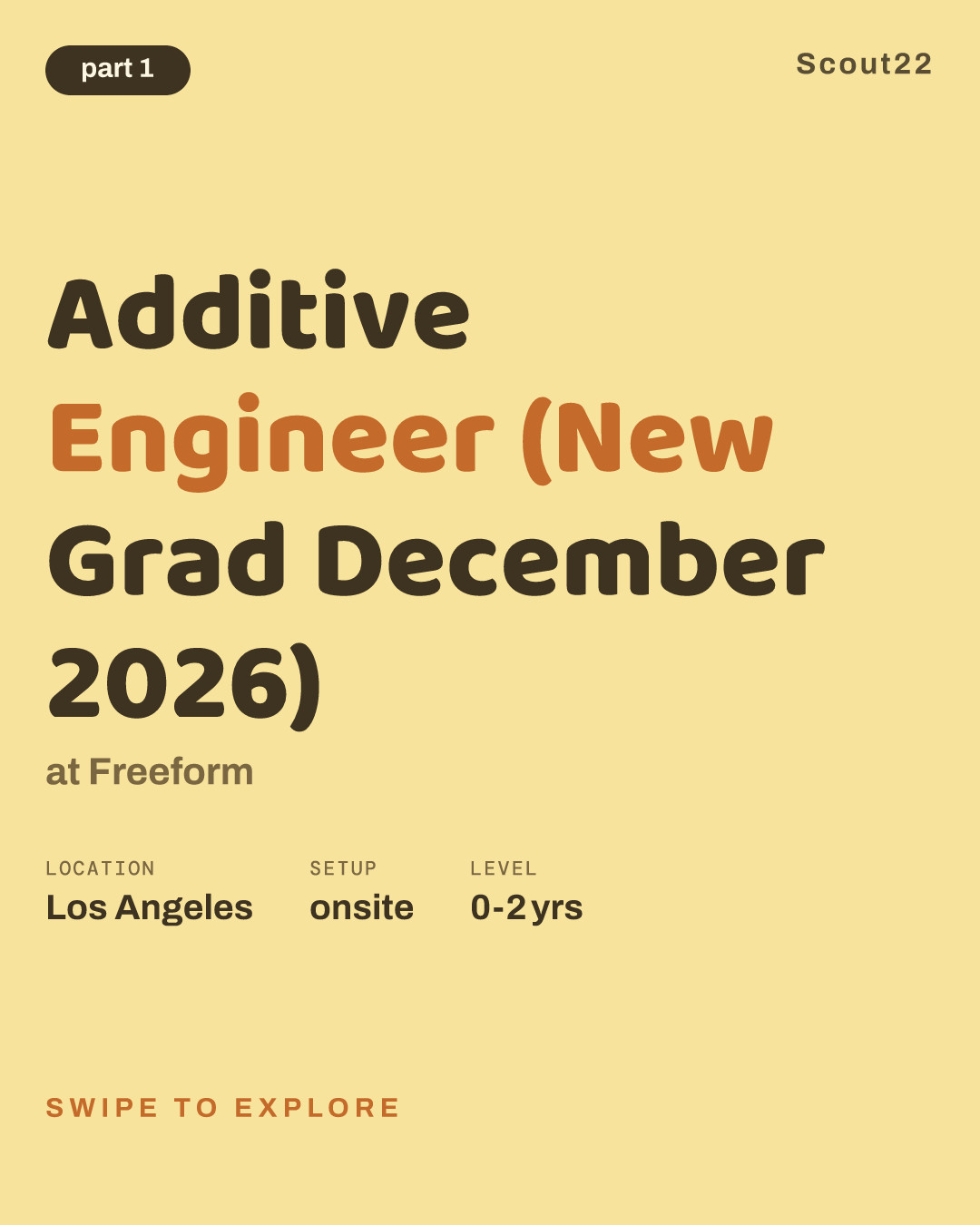 Additive Engineer (New Grad December 2026) at Freeform