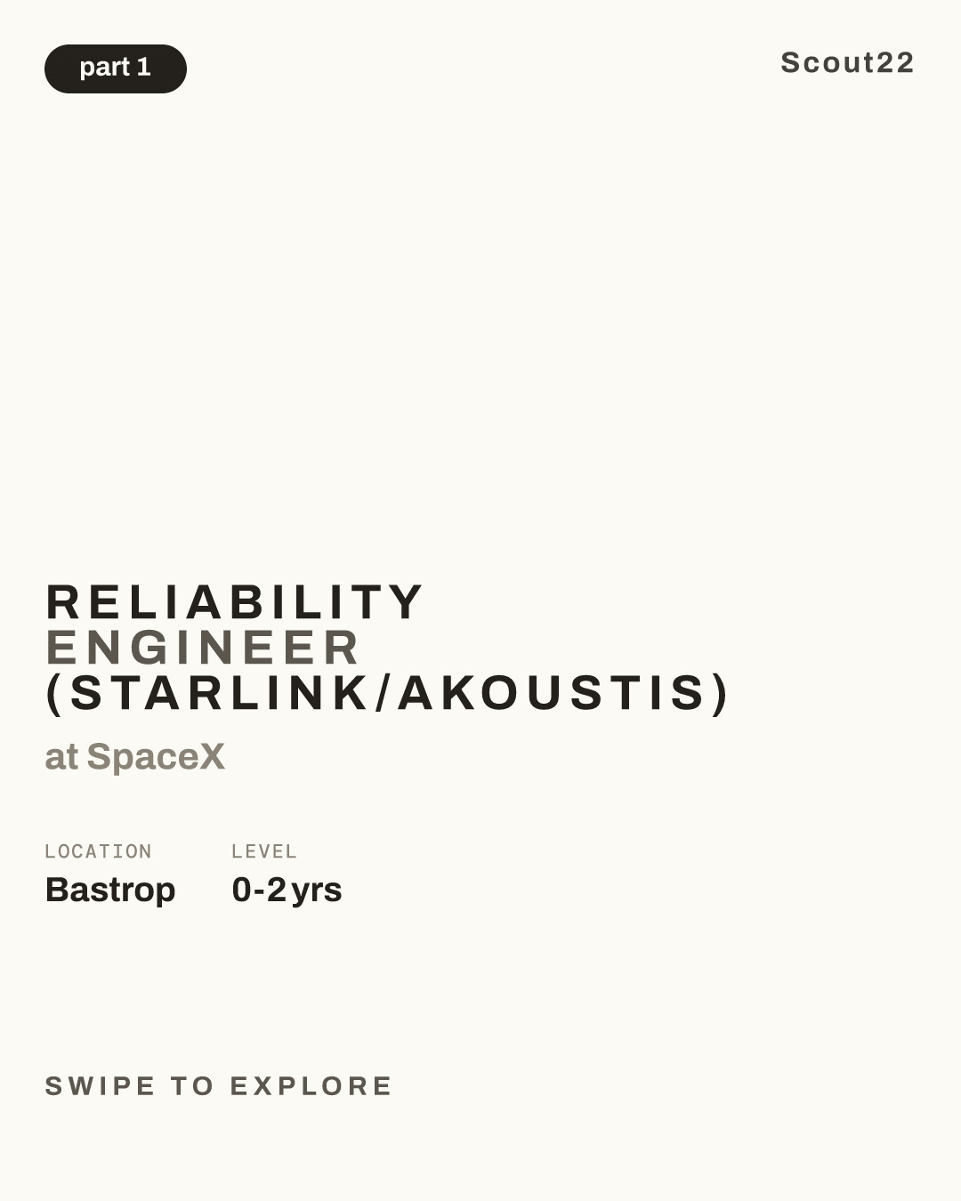 Reliability Engineer (Starlink/Akoustis) at SpaceX