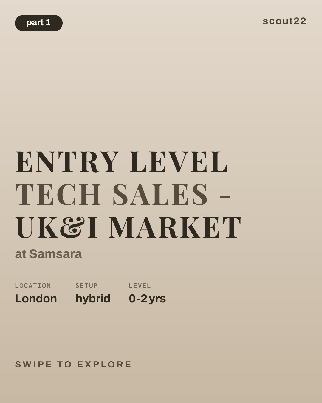 Entry Level Tech Sales - UK&I Market at Samsara