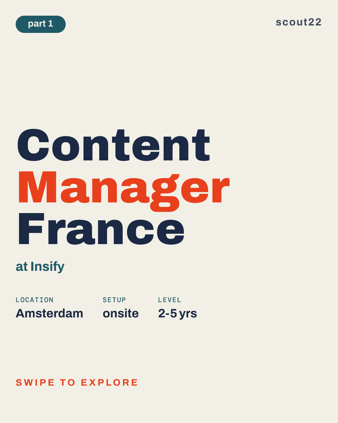 Content Manager France at Insify