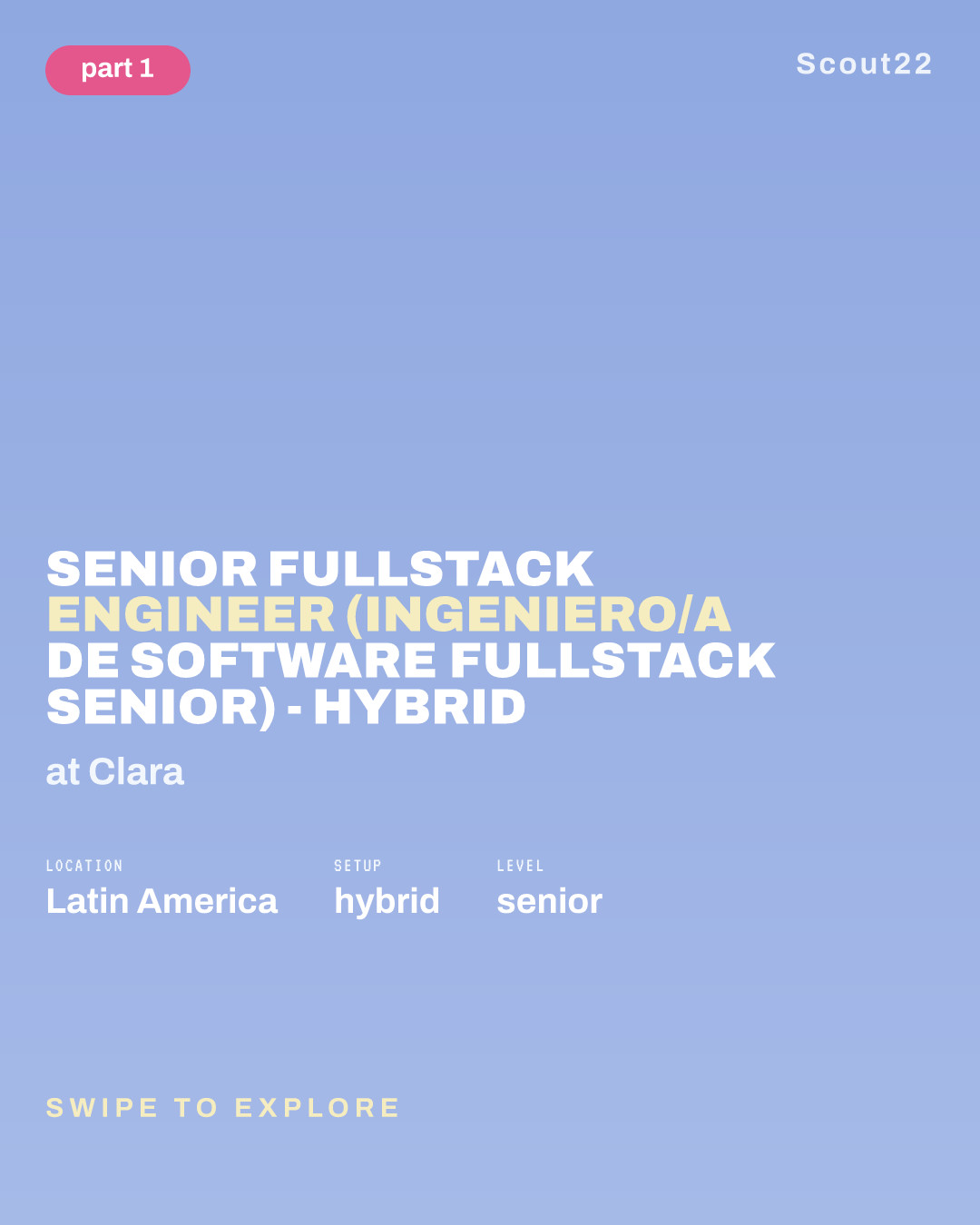 Senior Fullstack Engineer (Ingeniero/a de Software Fullstack Senior) - Hybrid at Clara