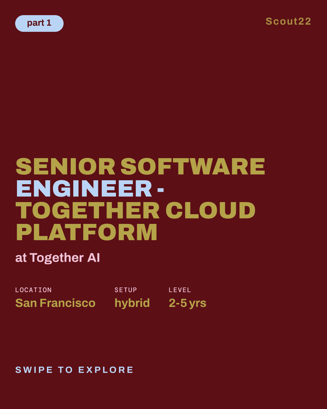 Senior Software Engineer - Together Cloud Platform at Together AI