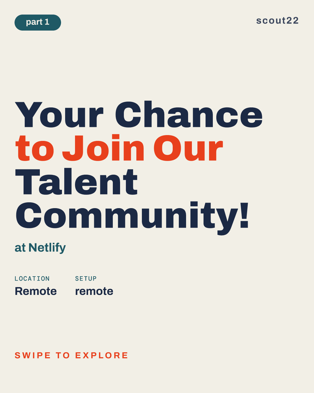 Your Chance to Join Our Talent Community! at Netlify