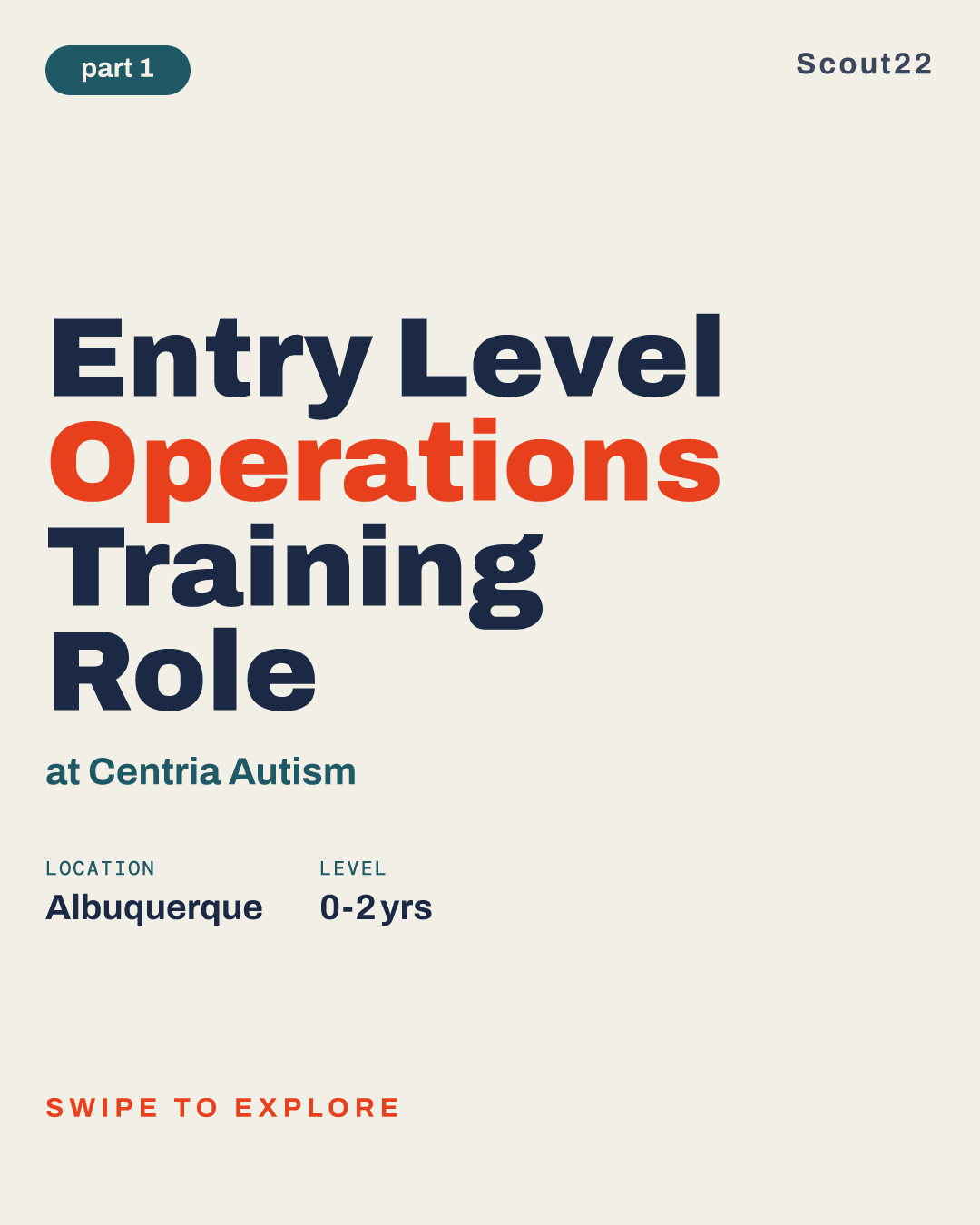 Entry Level Operations Training Role at Centria Autism
