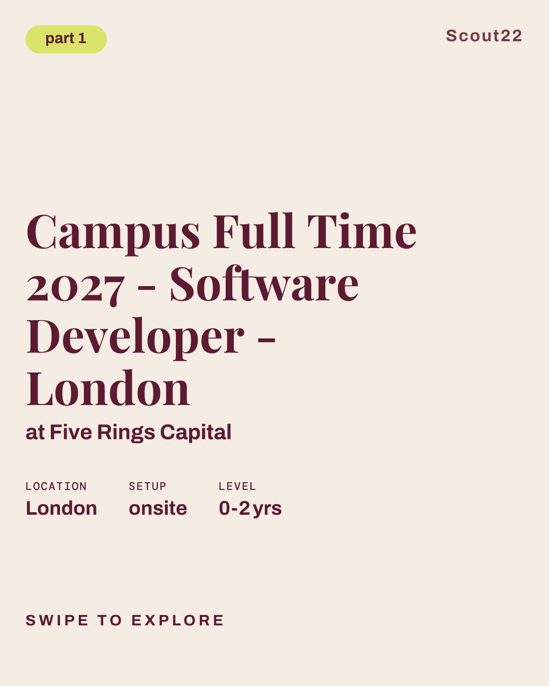 Campus Full Time 2027 - Software Developer - London at Five Rings Capital