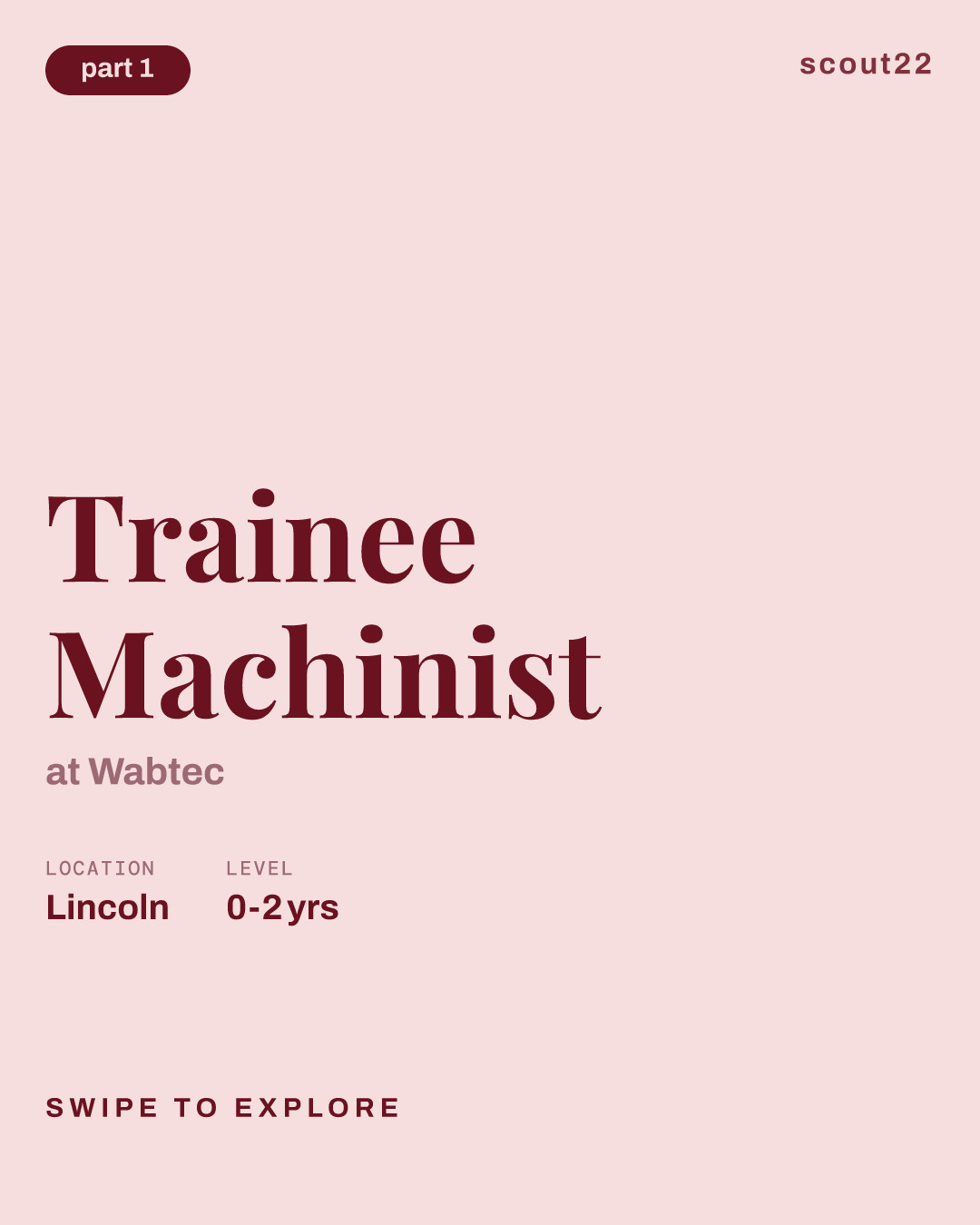 Trainee Machinist at Wabtec