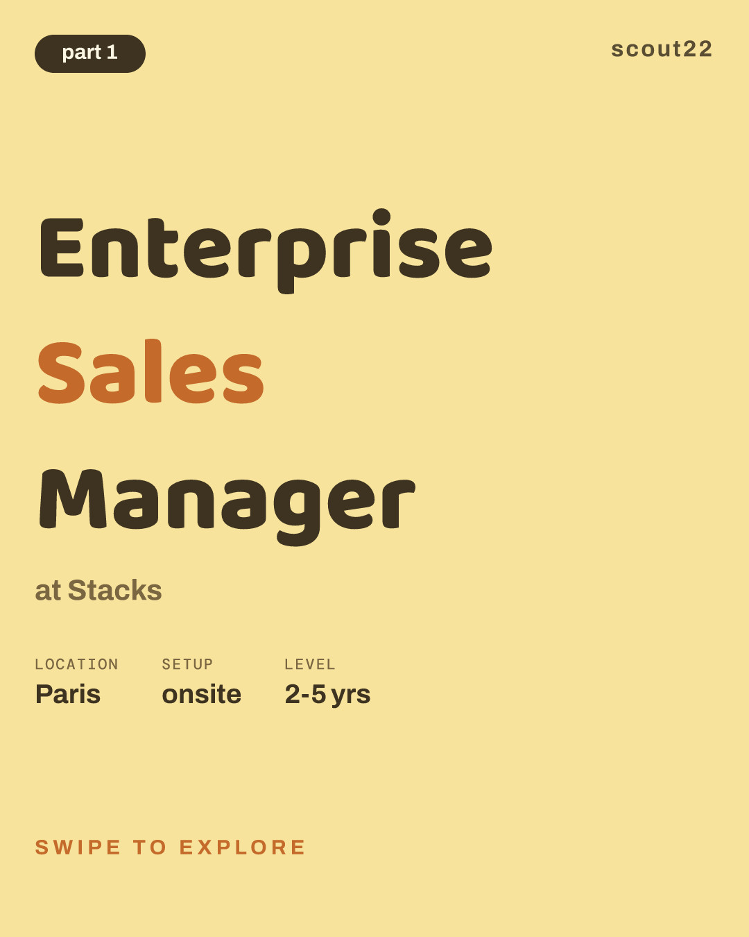 Enterprise Sales Manager at Stacks