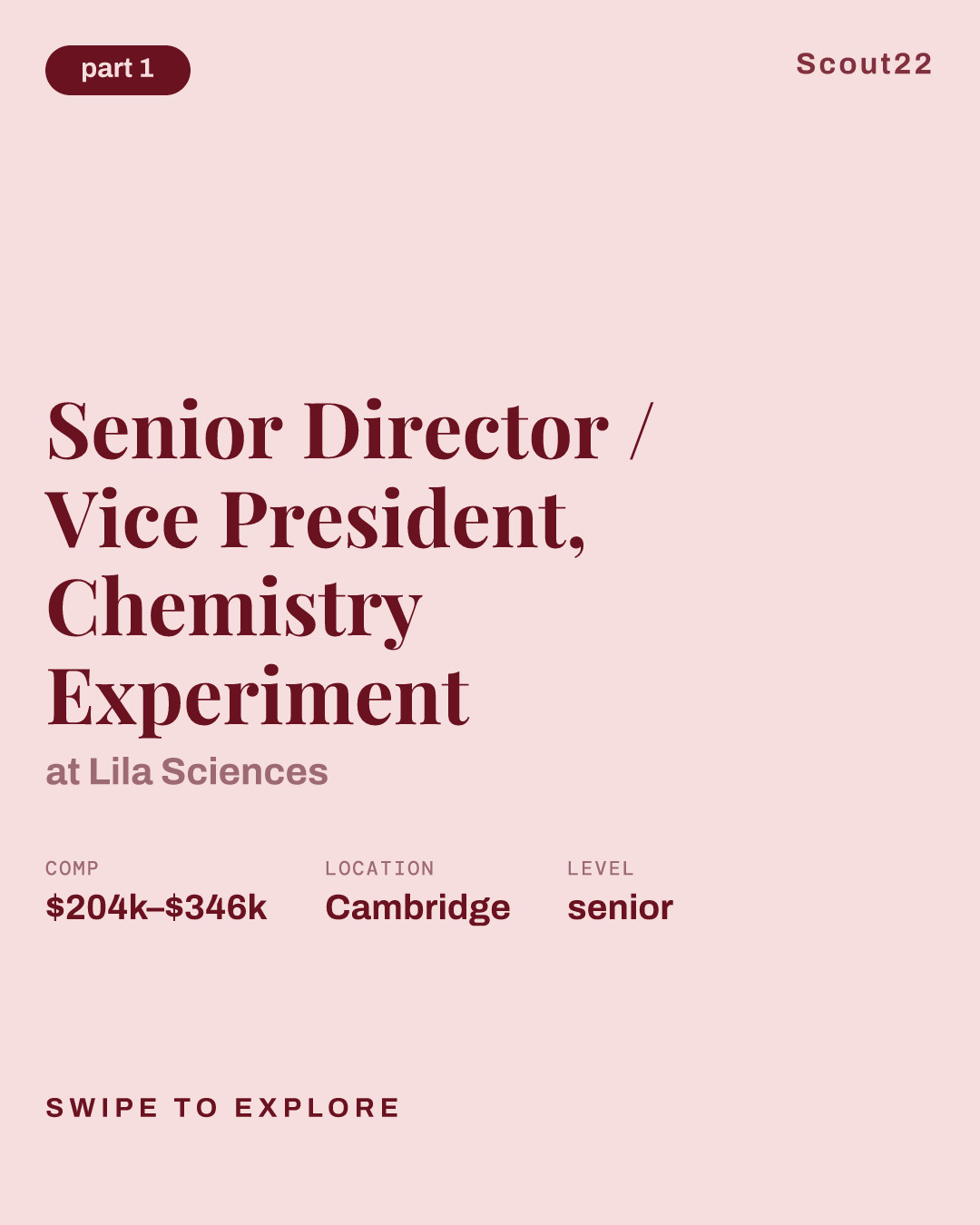 Senior Director / Vice President, Chemistry Experiment at Lila Sciences