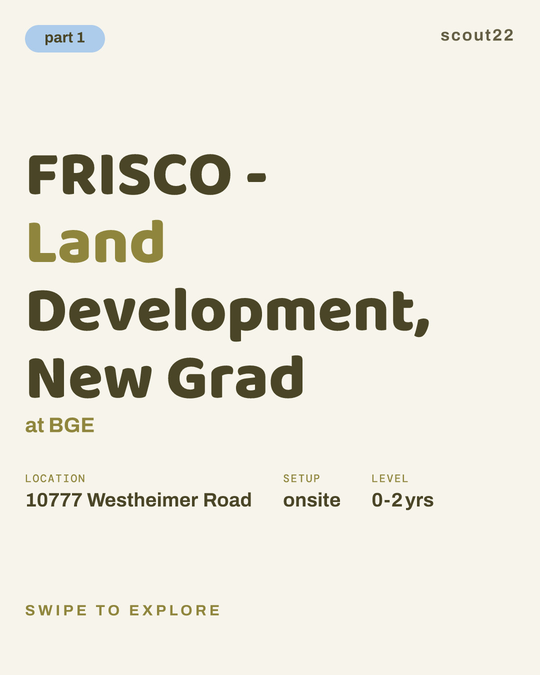FRISCO - Land Development, New Grad at BGE