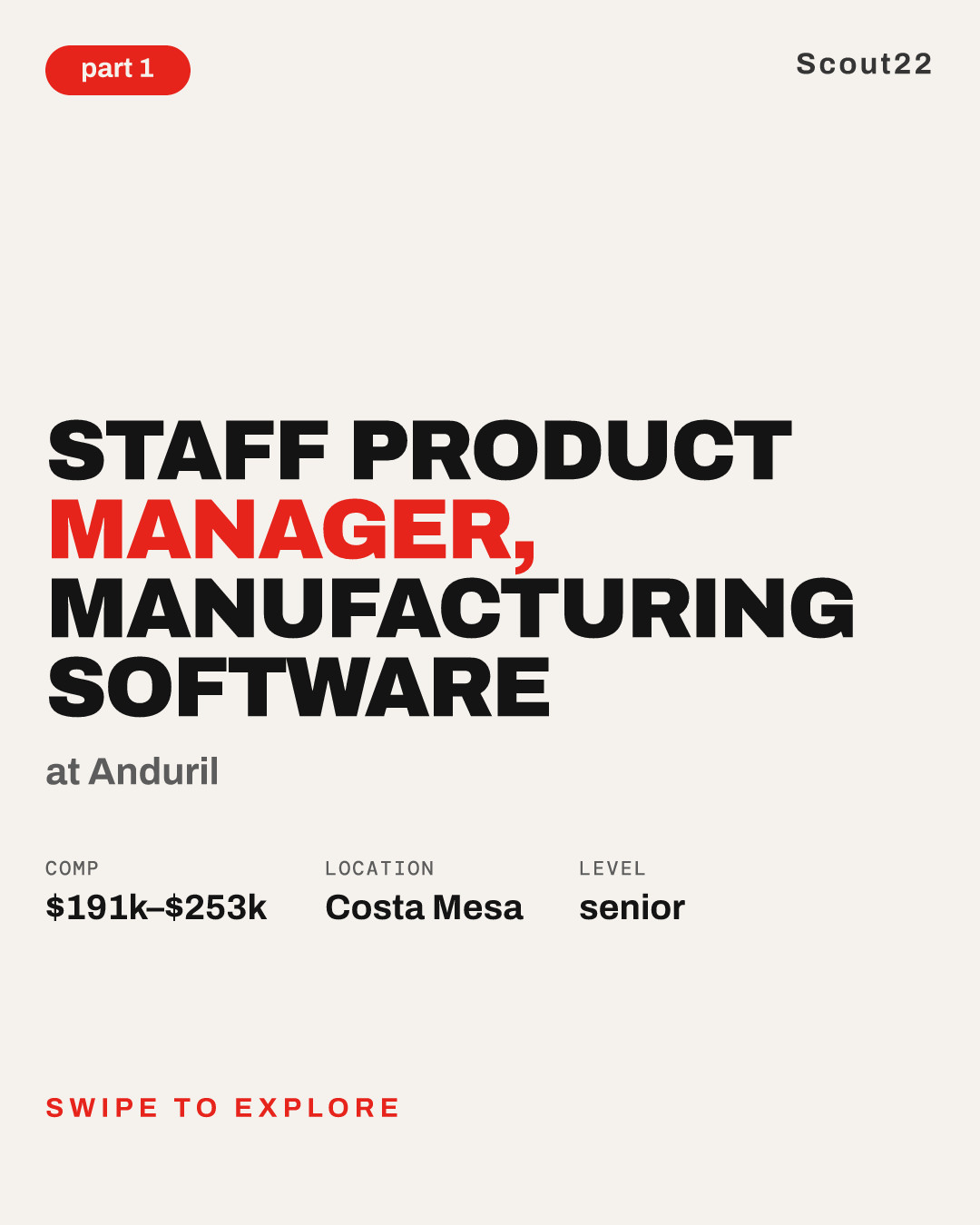 Staff Product Manager, Manufacturing Software at Anduril