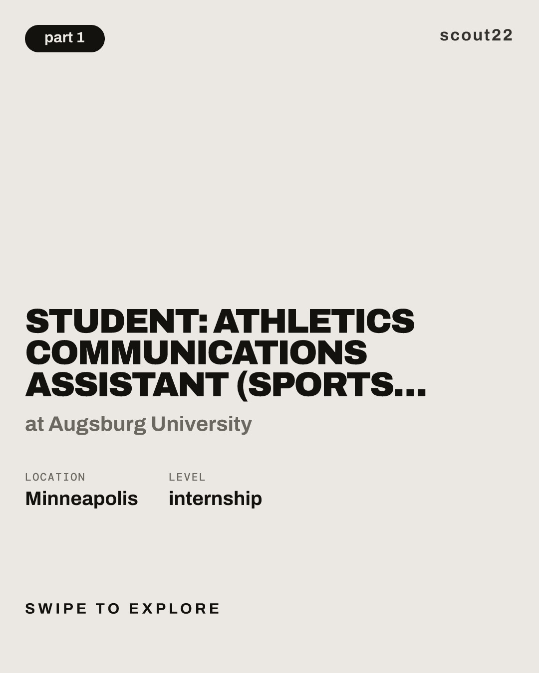 Student: Athletics Communications Assistant (Sports Information), 2026-27 at Augsburg University