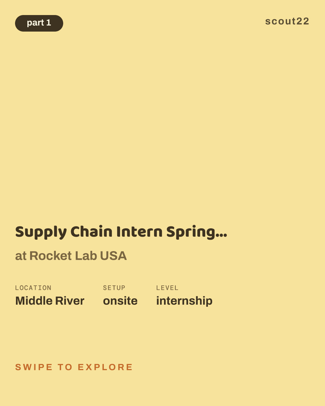 Supply Chain Intern Spring 2027 at Rocket Lab USA