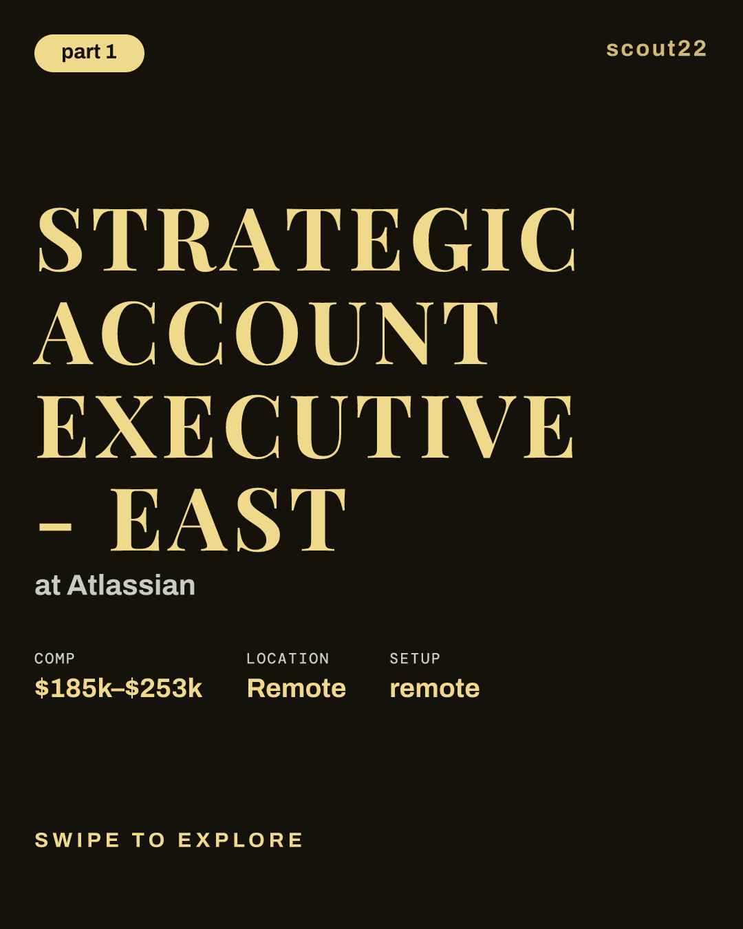 Strategic Account Executive - East at Atlassian
