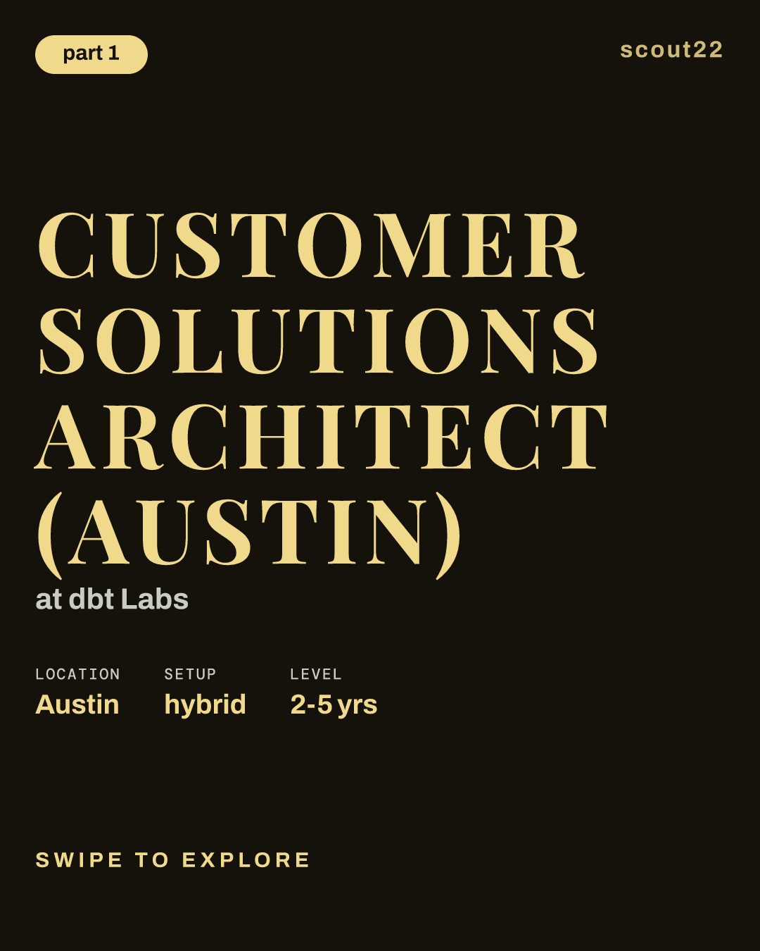 Customer Solutions Architect (Austin) at dbt Labs