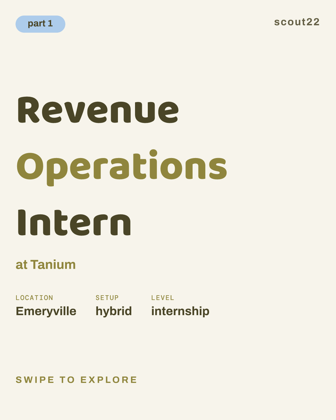 Revenue Operations Intern at Tanium