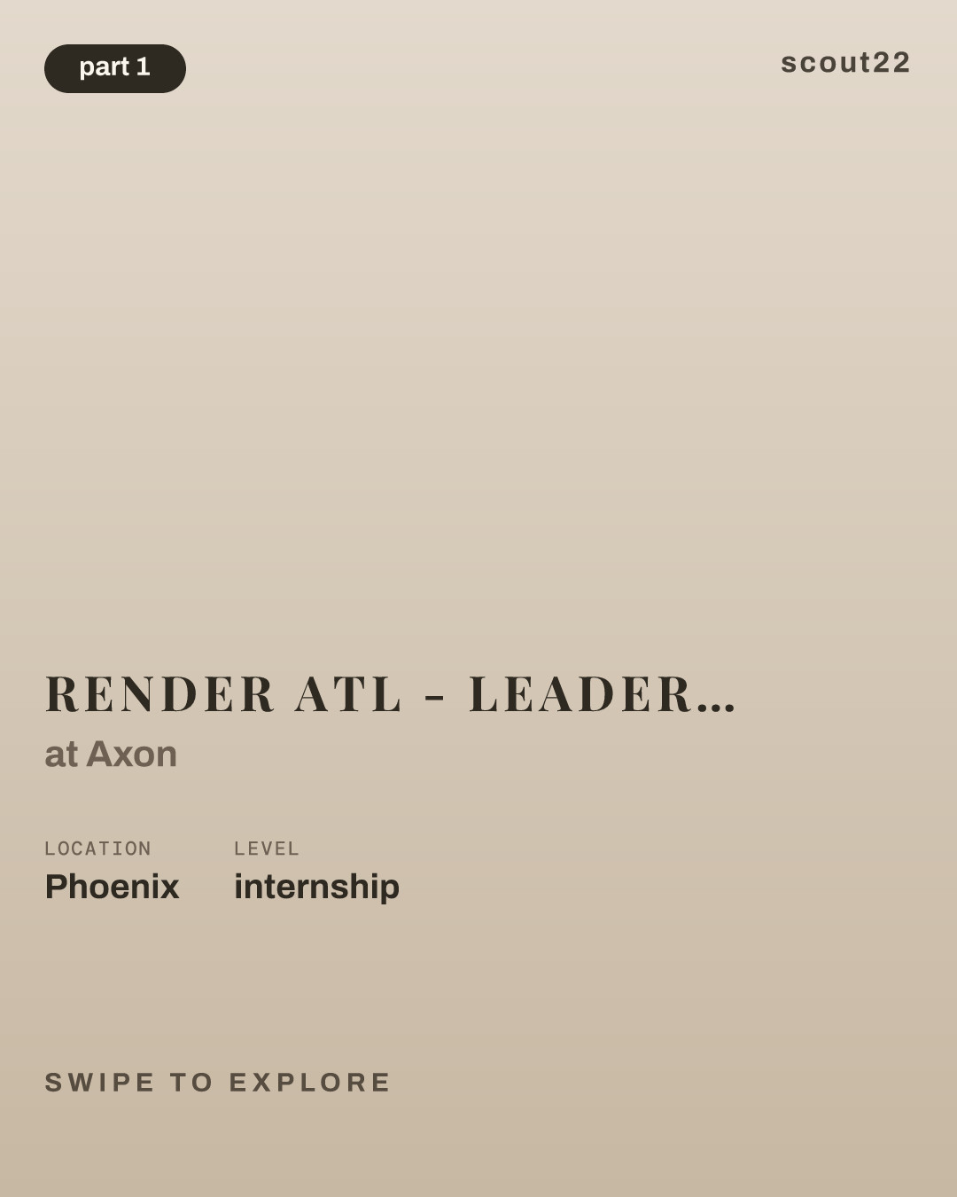 Render ATL - Leadership Development Internship 2027 at Axon