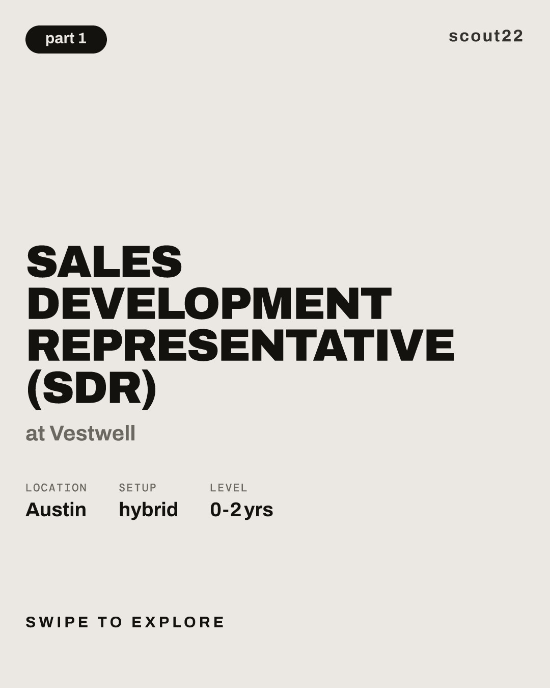 Sales Development Representative (SDR) at Vestwell