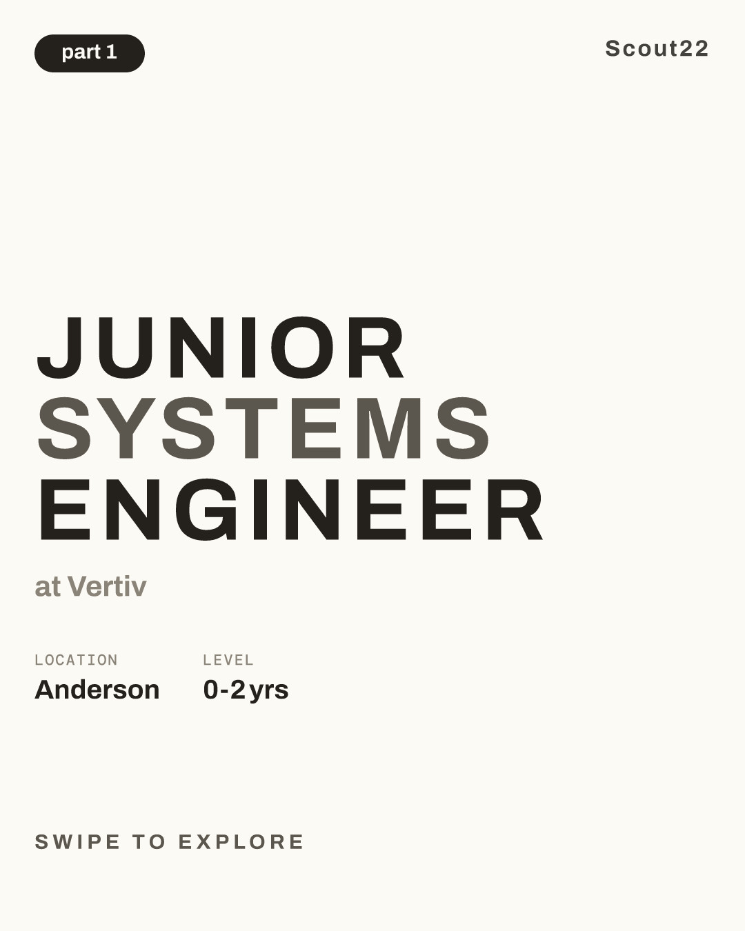 Junior Systems Engineer at Vertiv