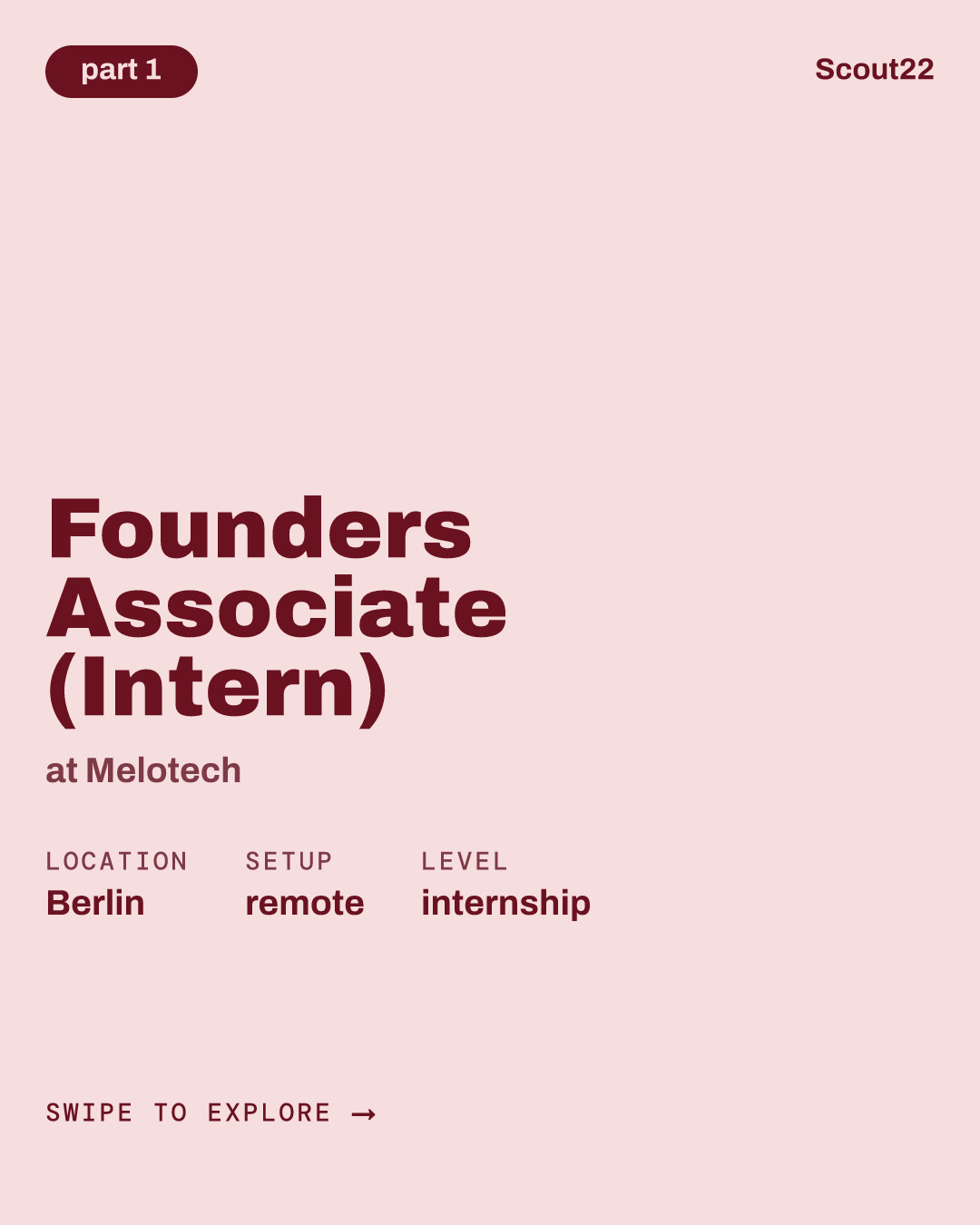 Founders Associate (Intern) at Melotech