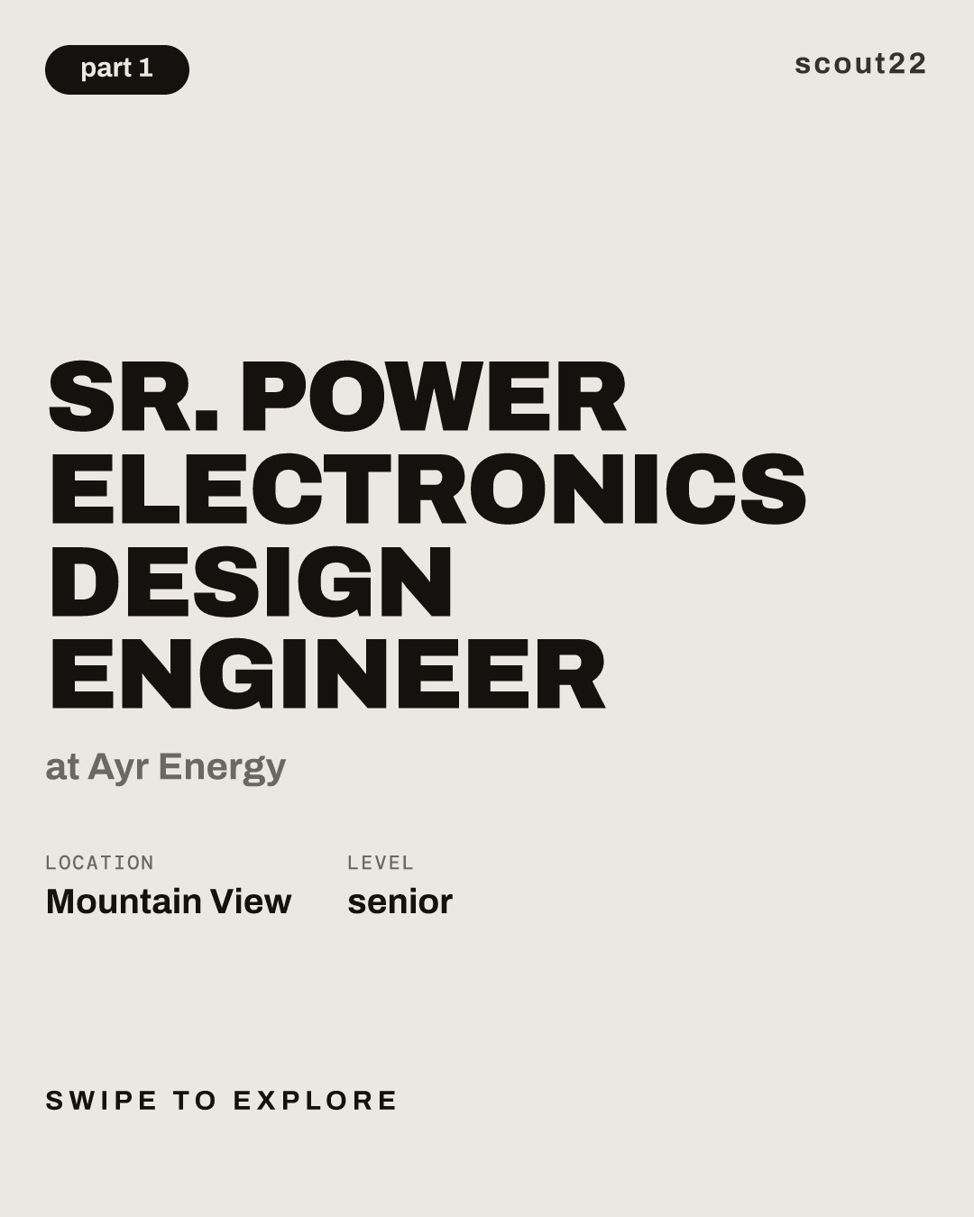 Sr. Power Electronics Design Engineer at Ayr Energy