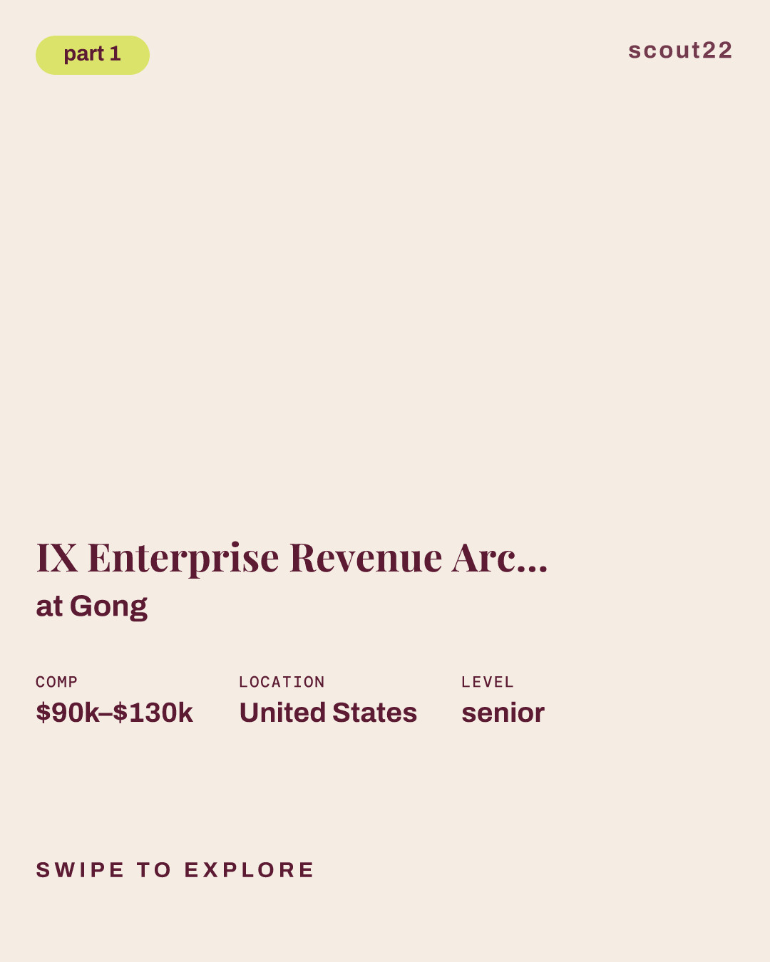 IX Enterprise Revenue Architect - Financial Services at Gong