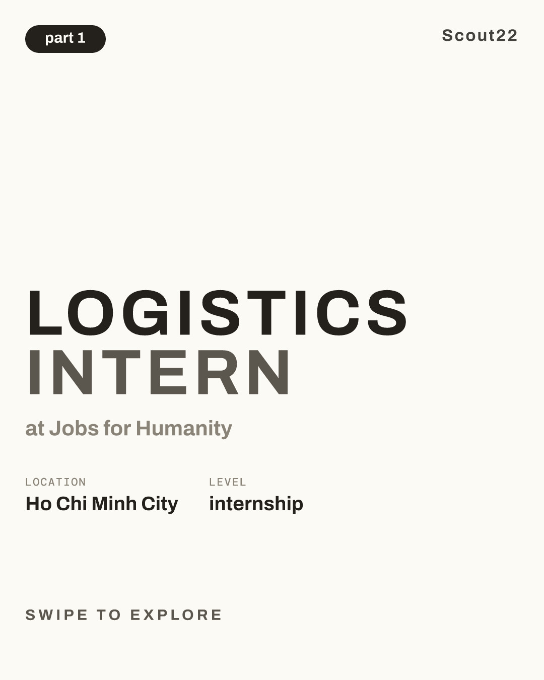 Logistics Intern at Jobs for Humanity