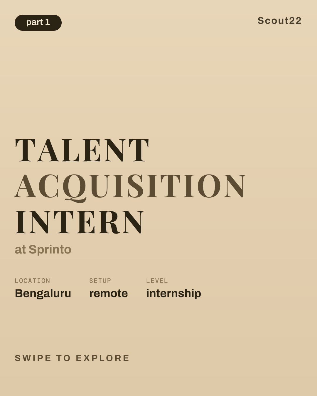 Talent Acquisition Intern at Sprinto