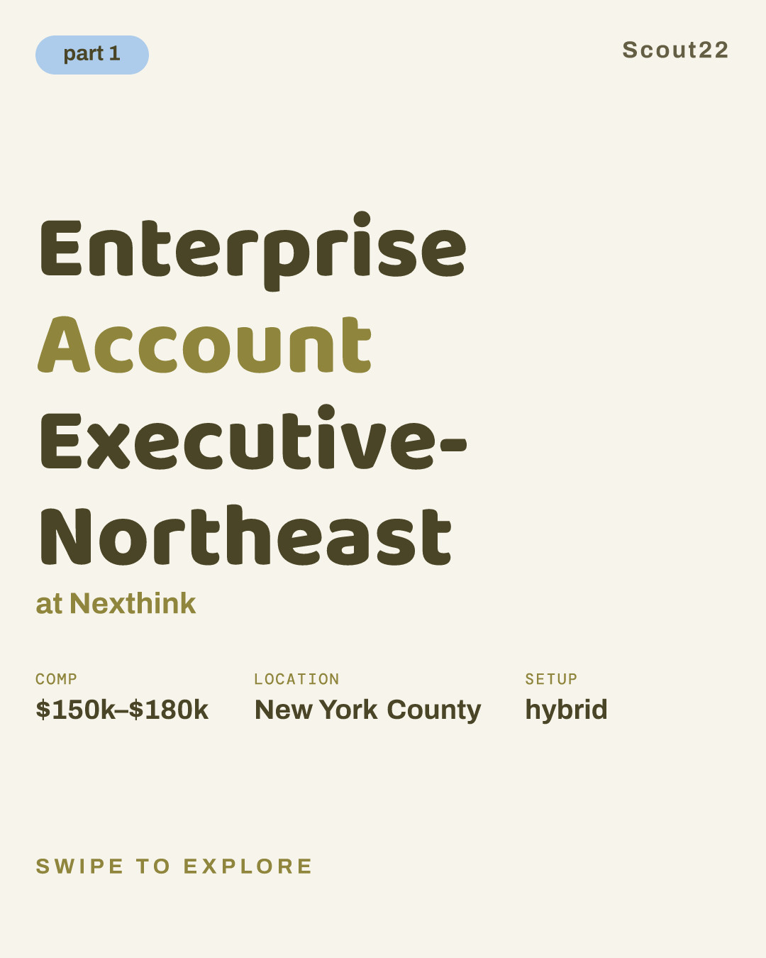 Enterprise Account Executive- Northeast at Nexthink