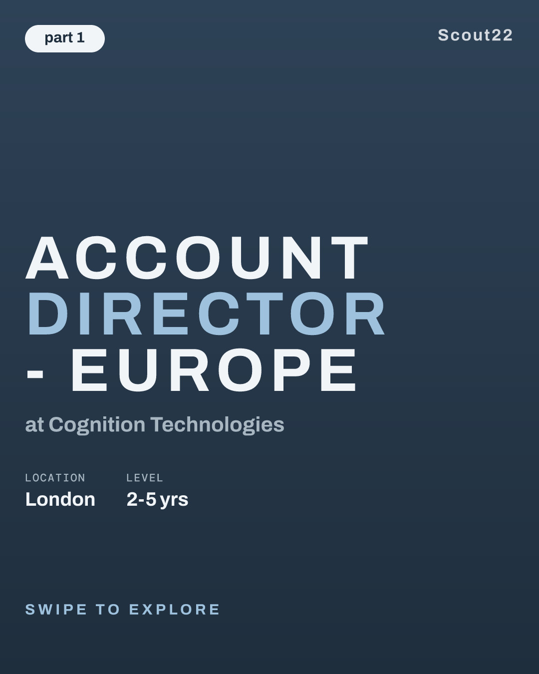Account Director - Europe at Cognition Technologies