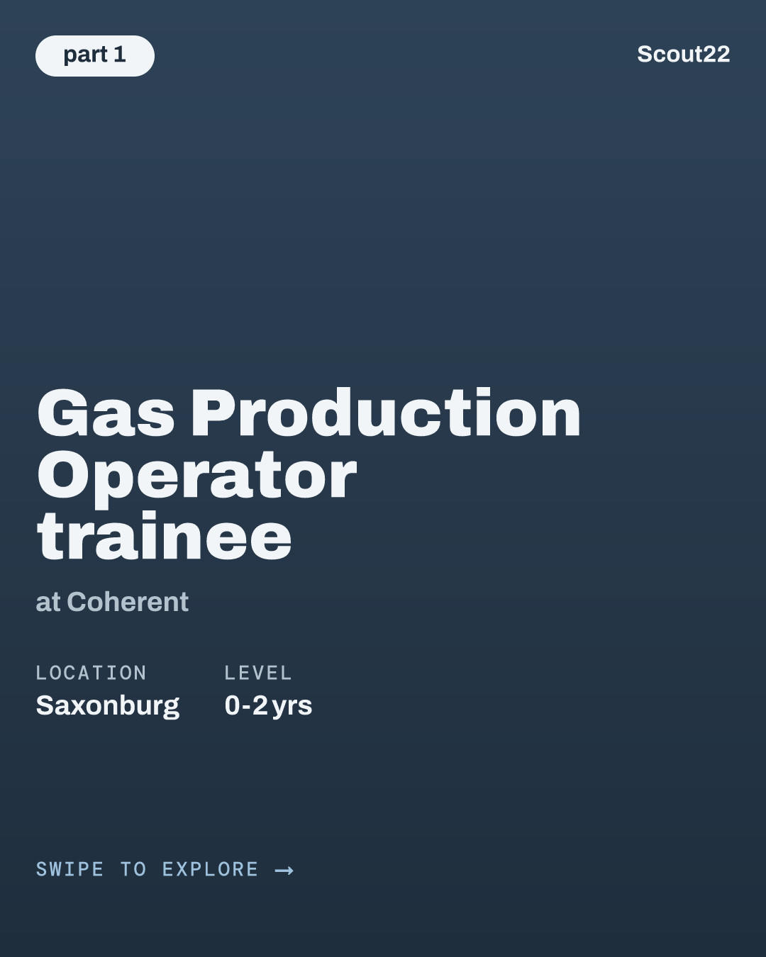 Gas Production Operator trainee at Coherent