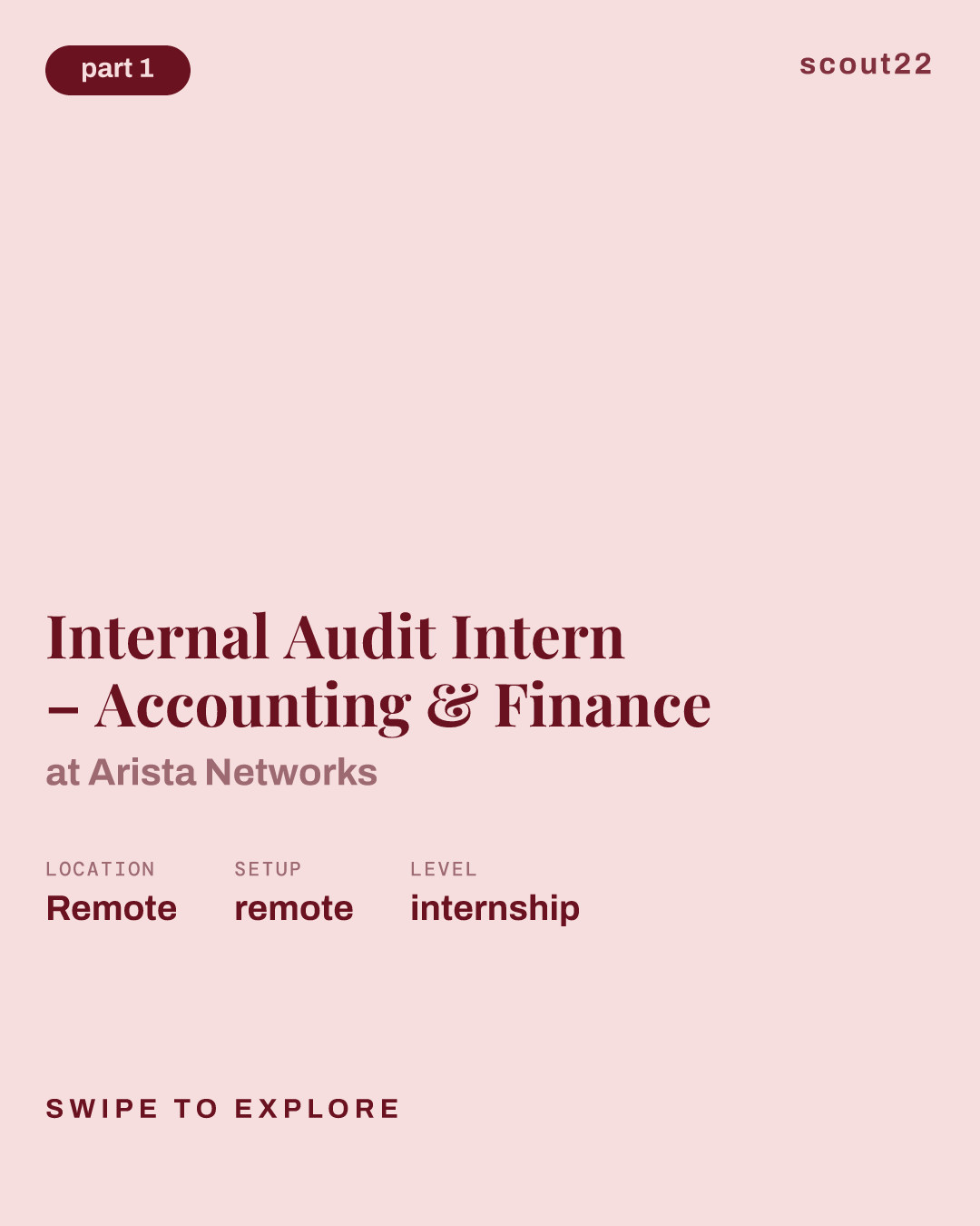 Internal Audit Intern – Accounting & Finance at Arista Networks