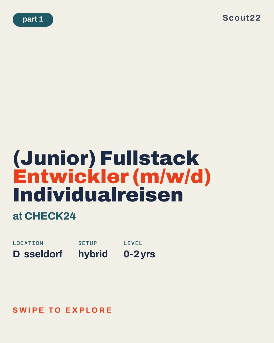 (Junior) Fullstack Entwickler (m/w/d) Individualreisen at CHECK24