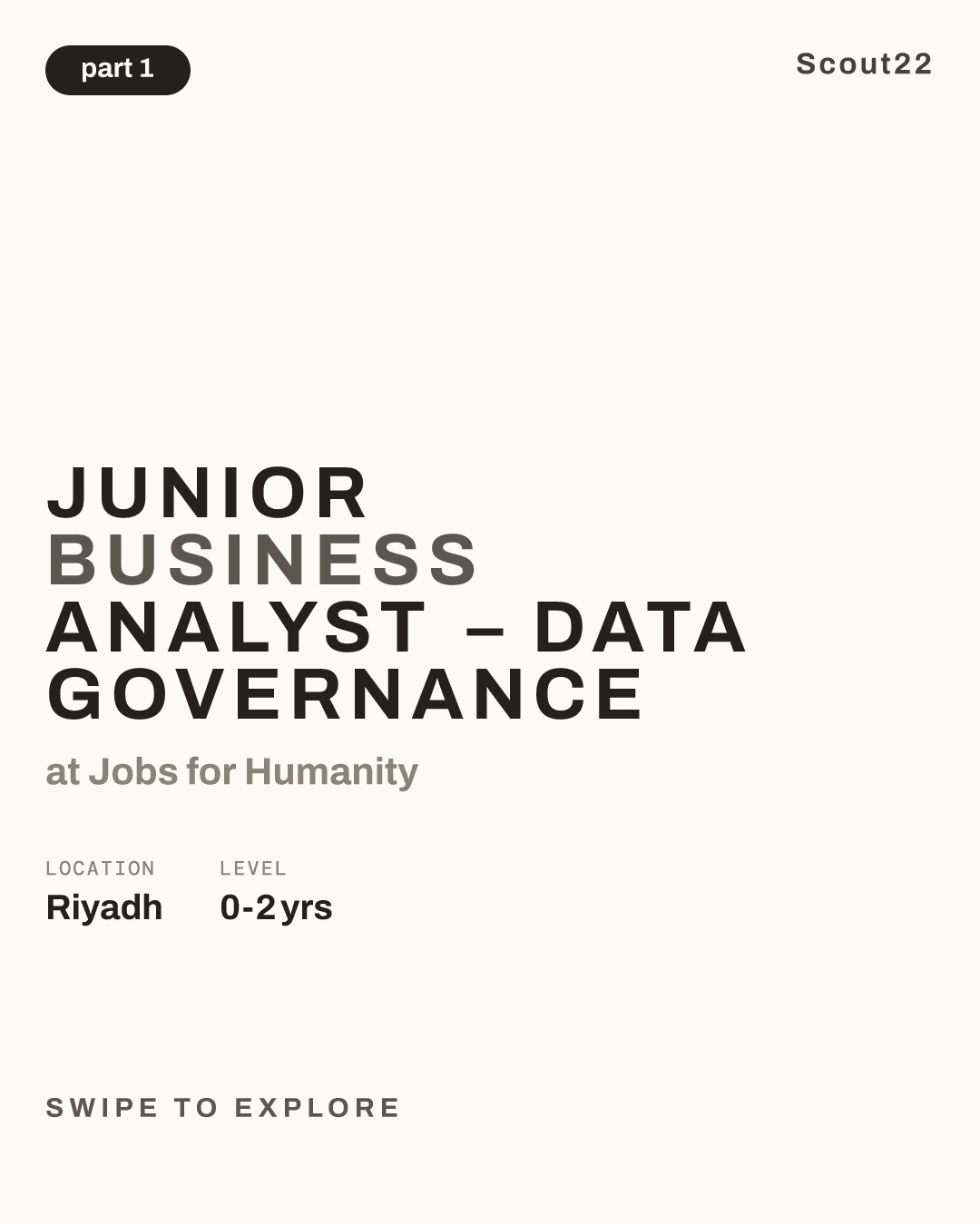 Junior Business Analyst – Data Governance at Jobs for Humanity