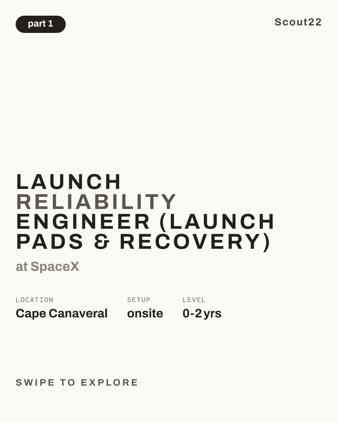 Launch Reliability Engineer (Launch Pads & Recovery) at SpaceX