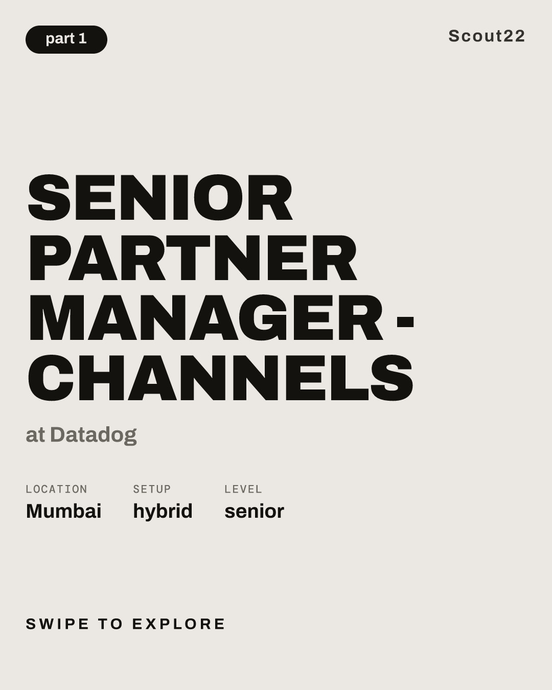 Senior Partner Manager - Channels at Datadog